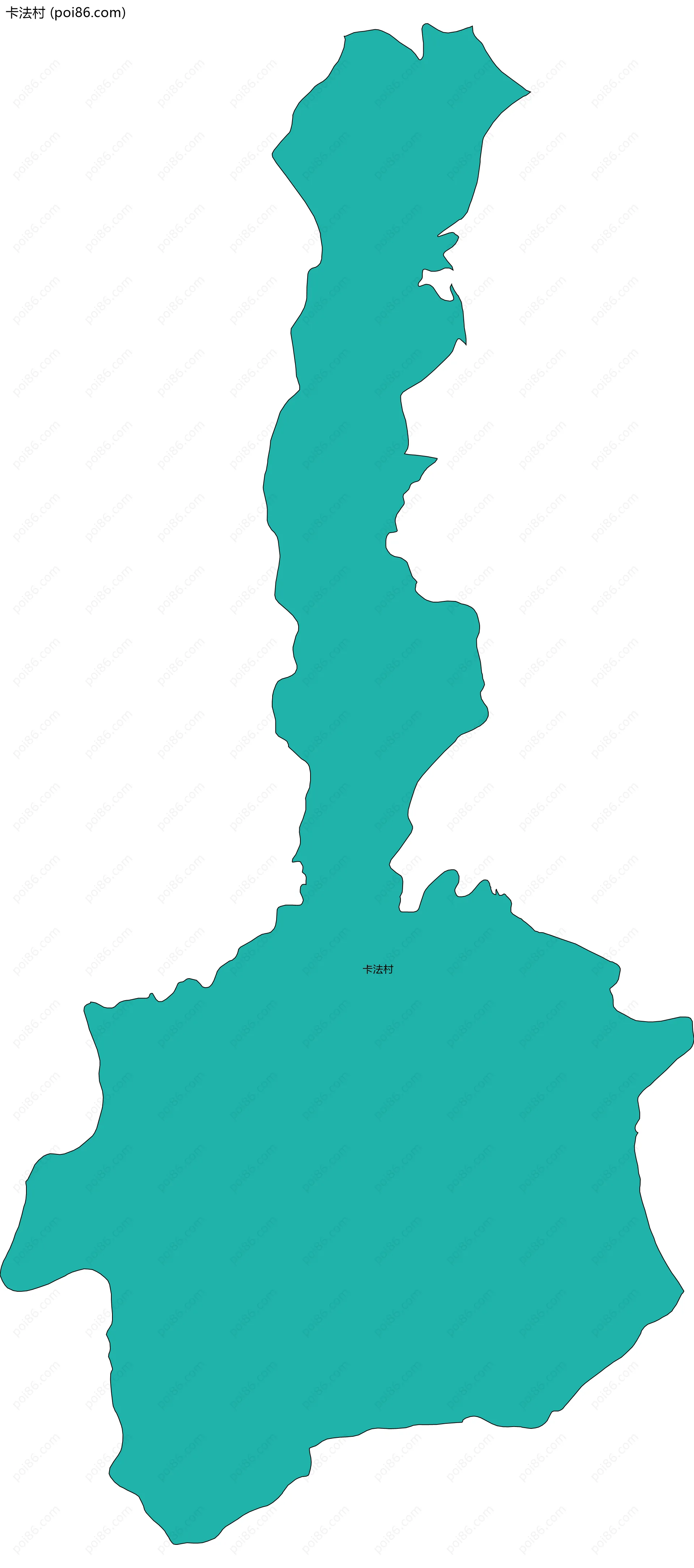 卡法村边界地图