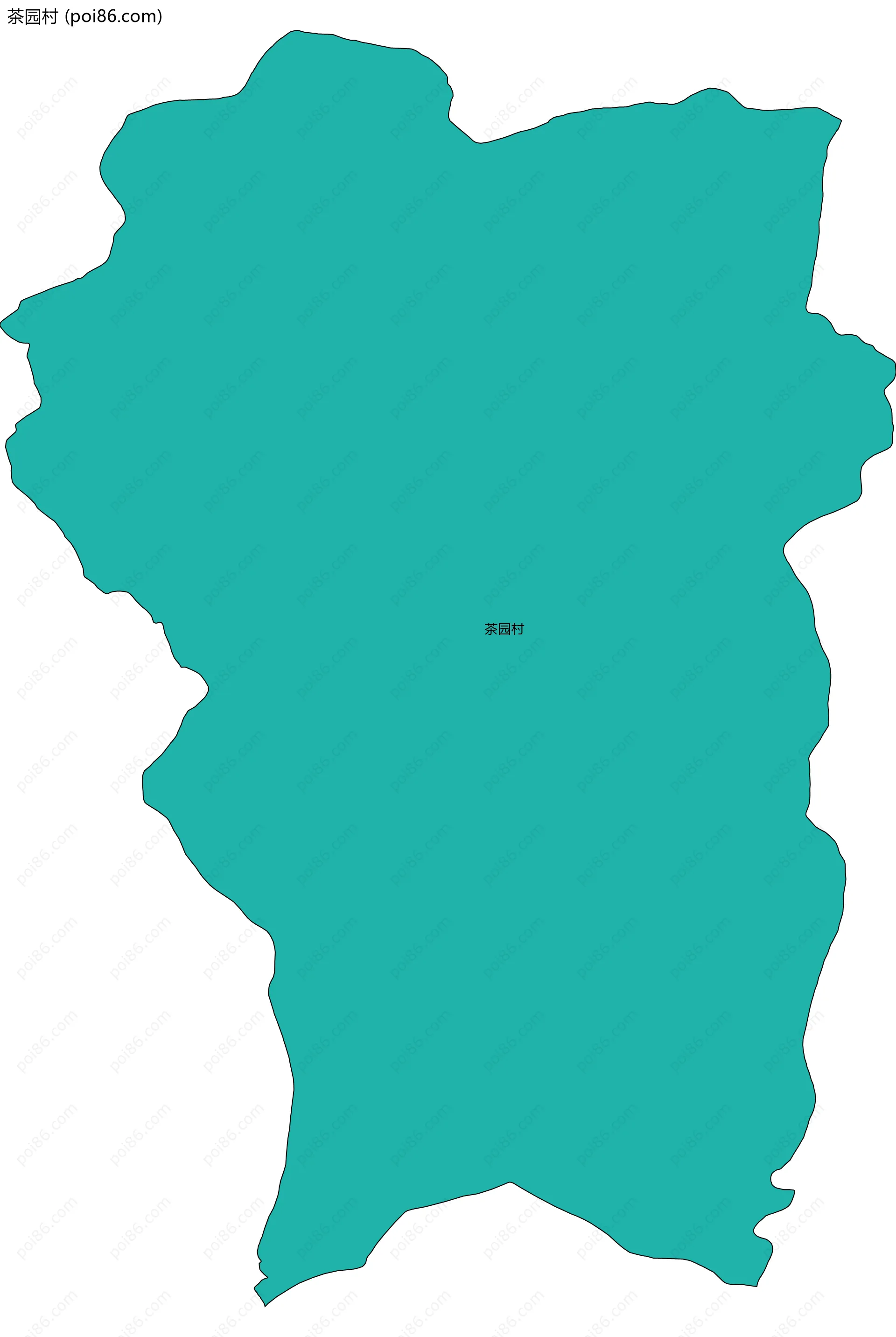 茶园村边界地图