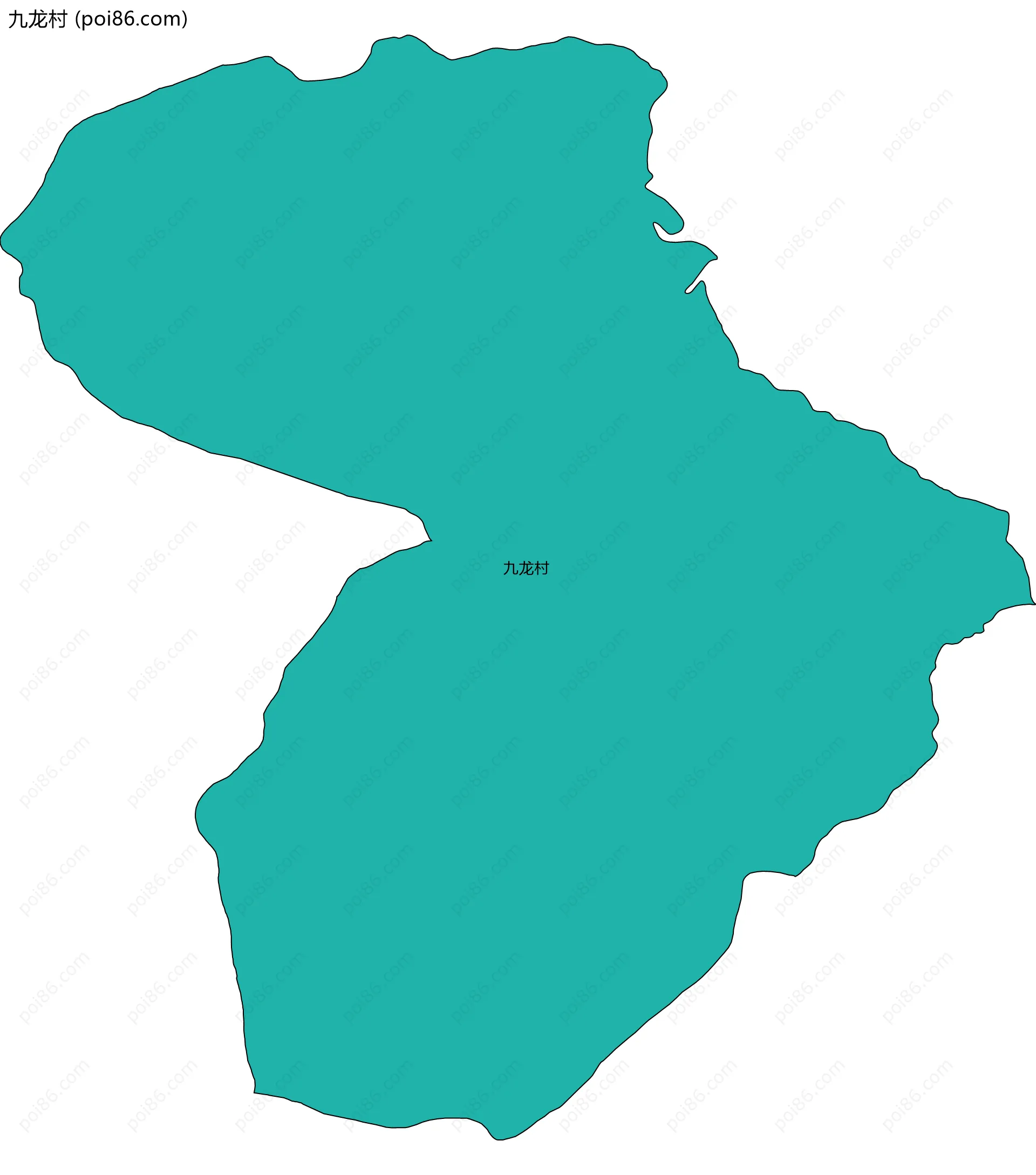 九龙村边界地图
