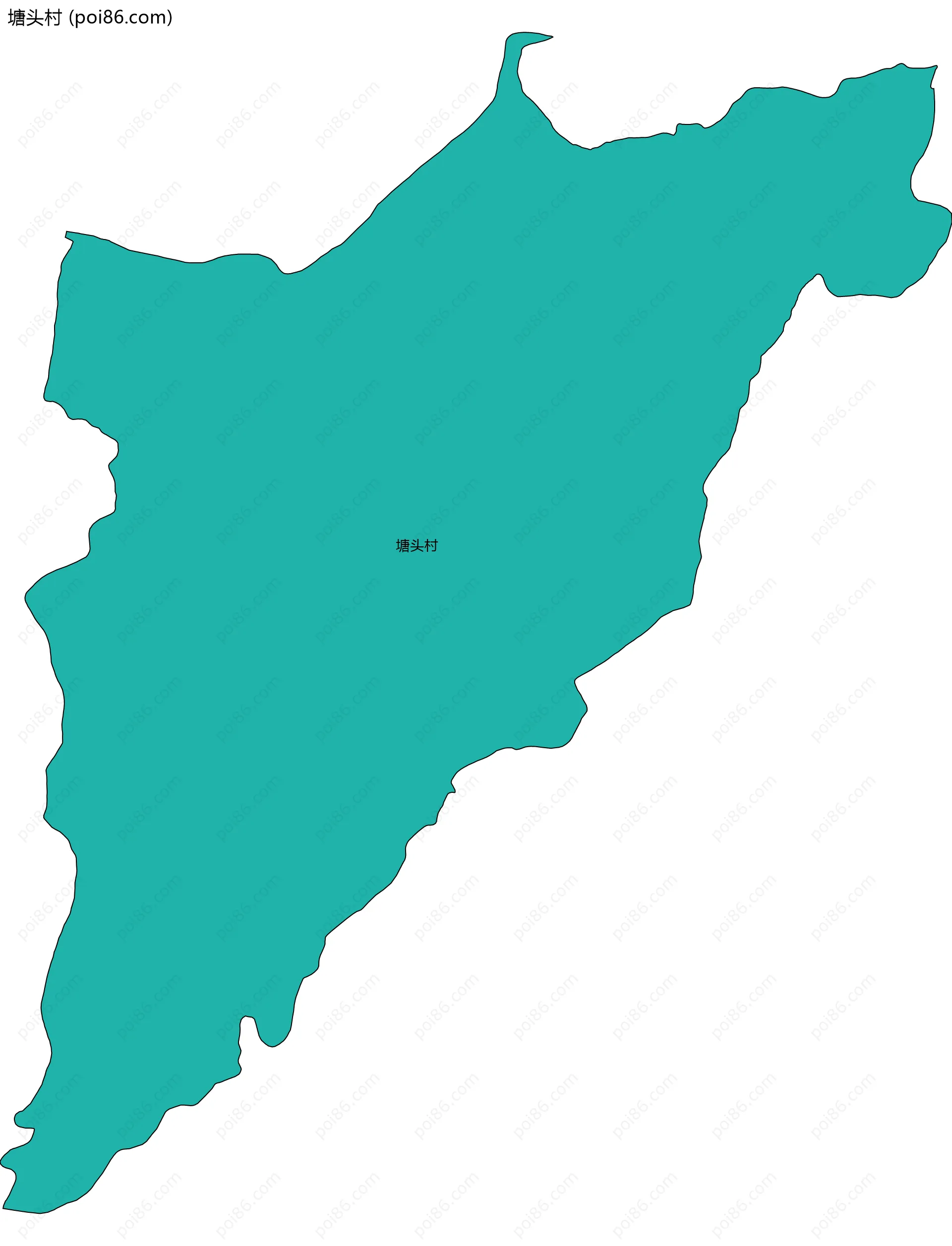 塘头村边界地图