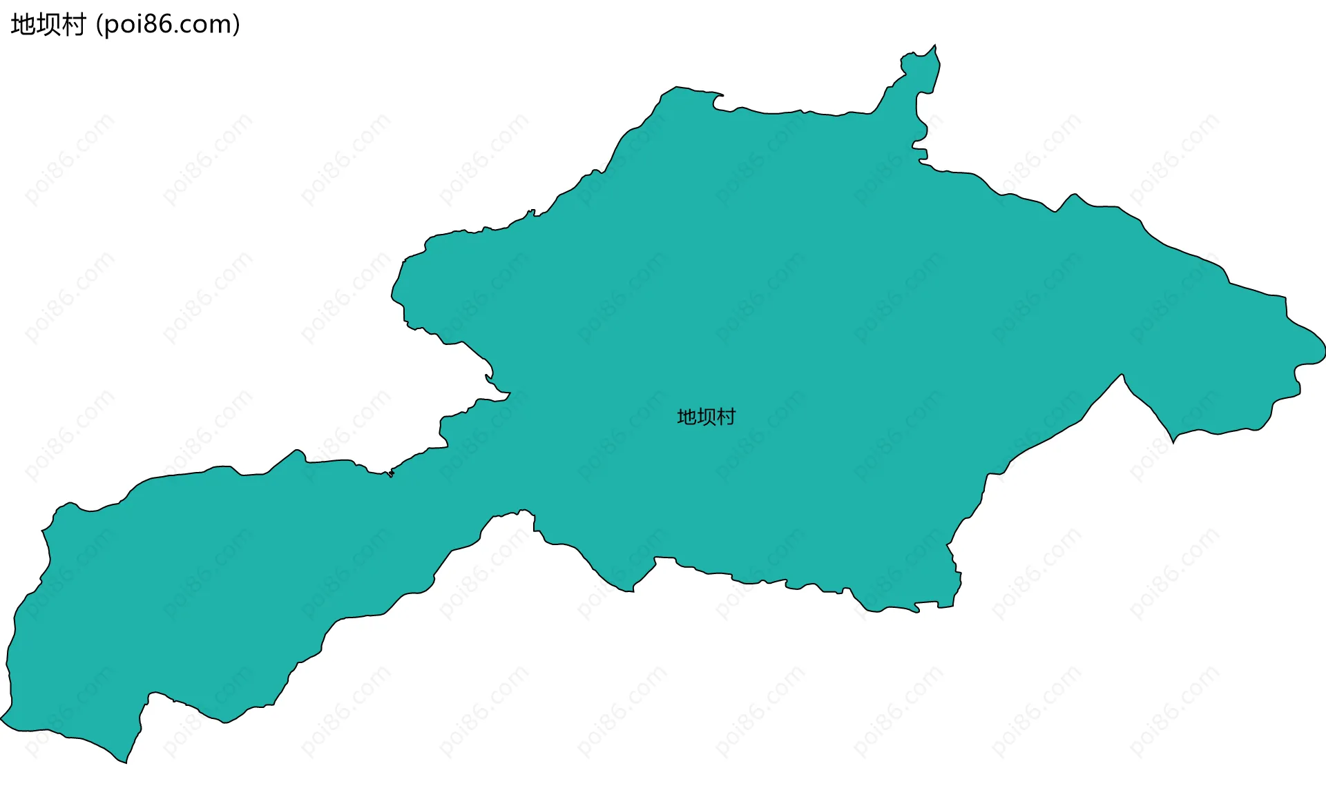 地坝村边界地图