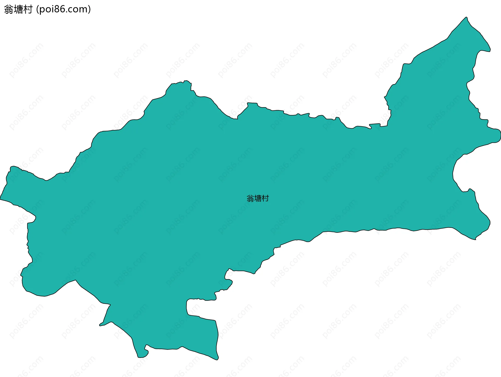 翁塘村边界地图