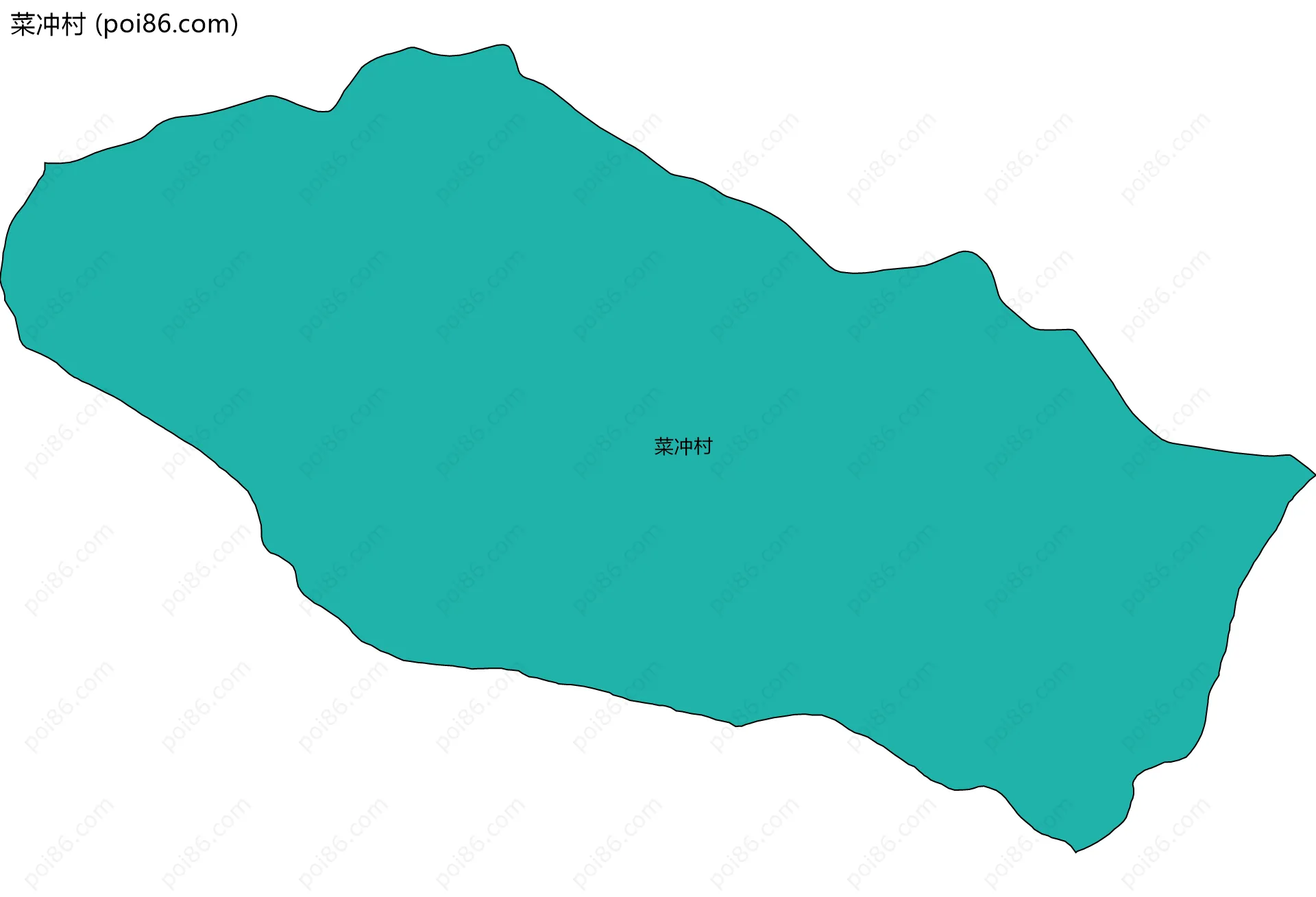 菜冲村边界地图