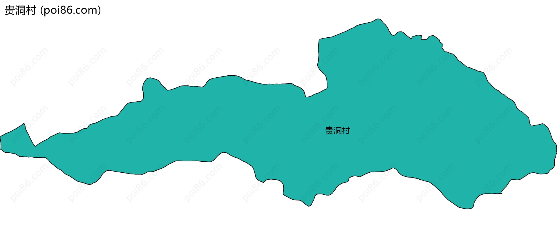 贵洞村边界地图