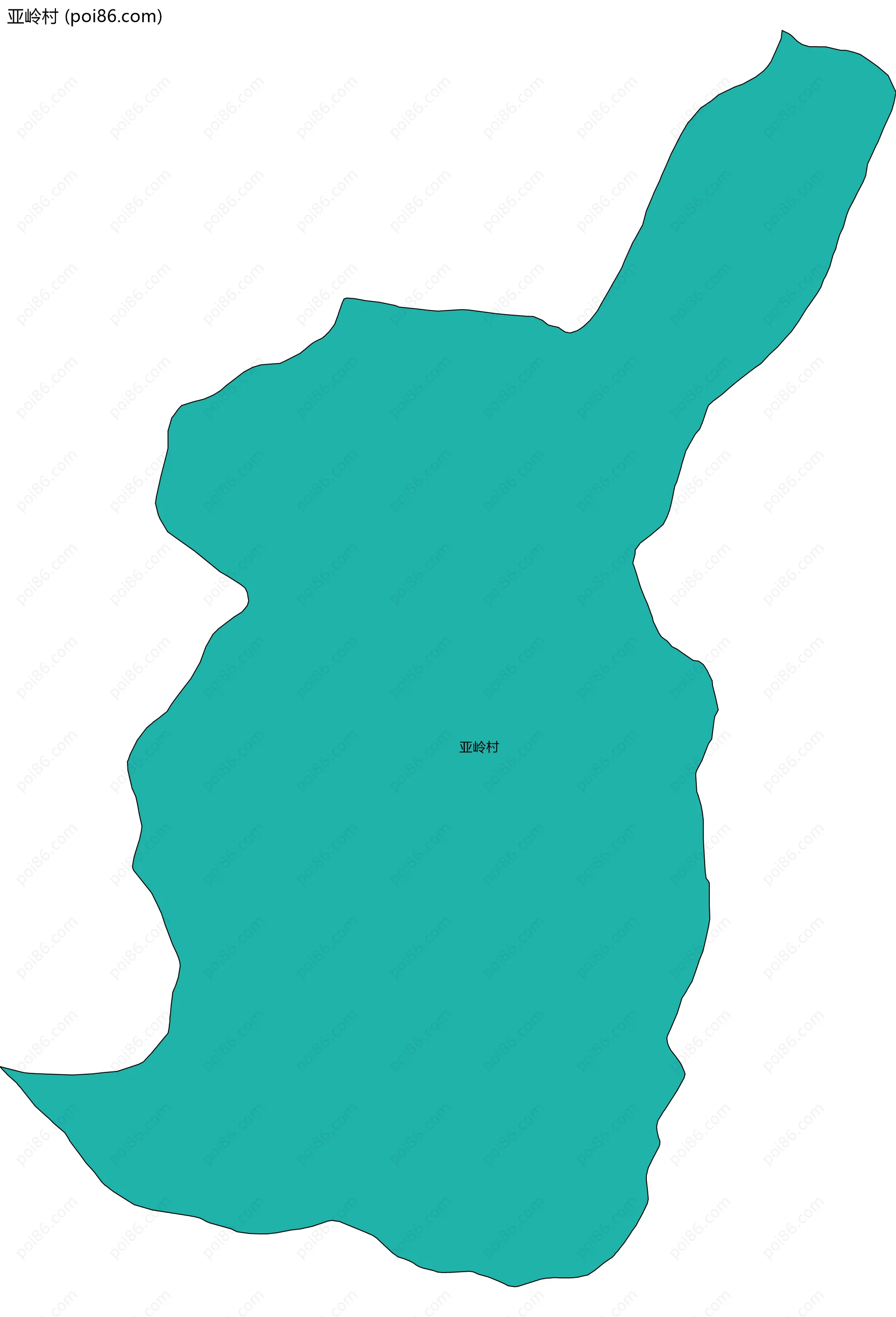 亚岭村边界地图