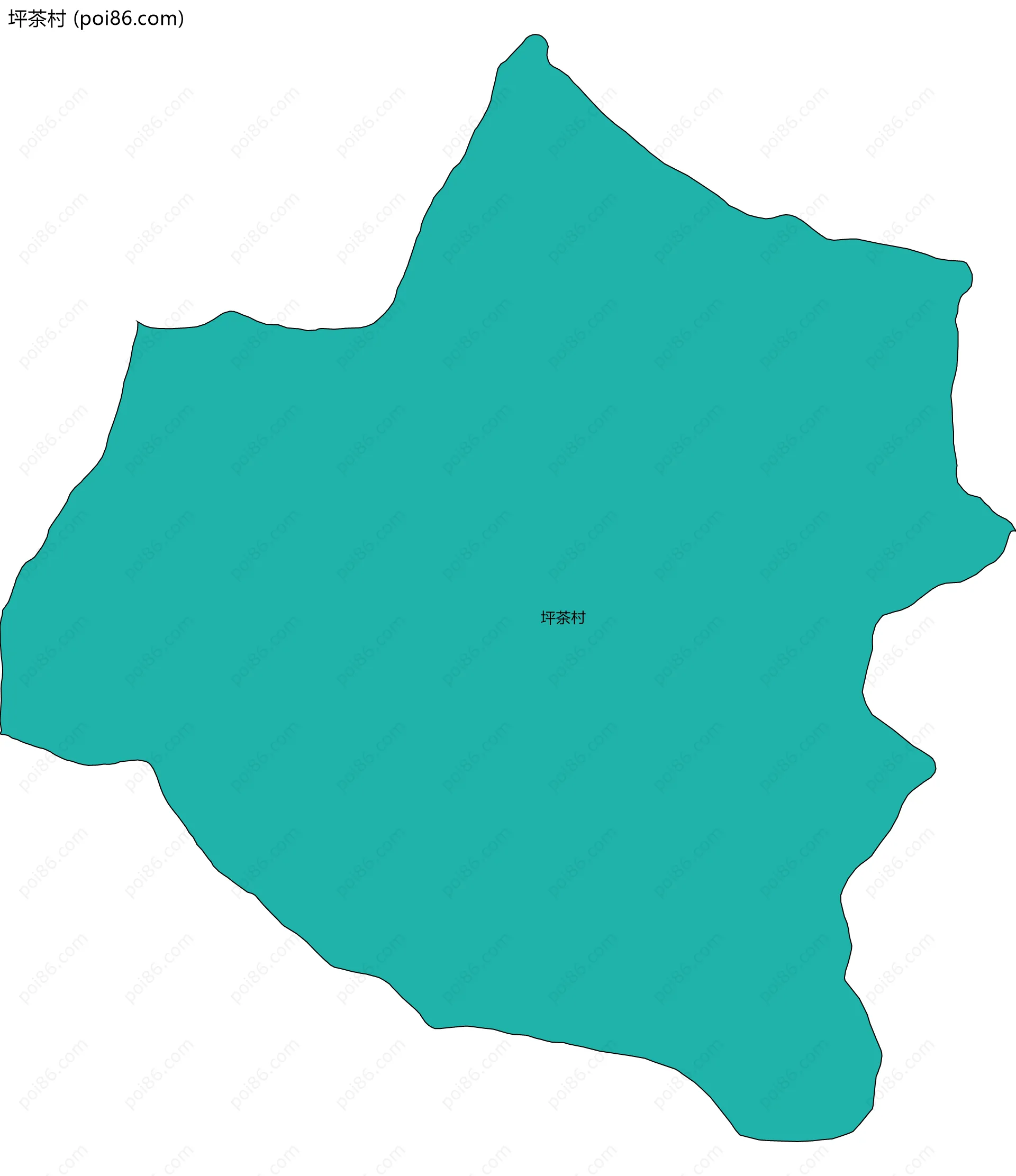 坪茶村边界地图