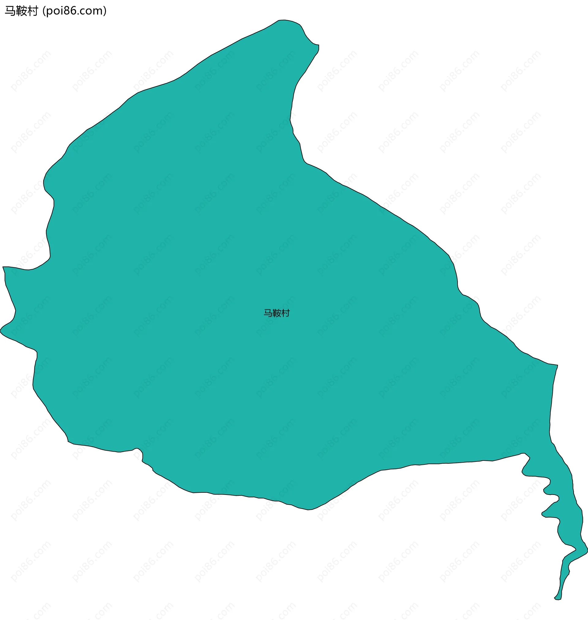 马鞍村边界地图