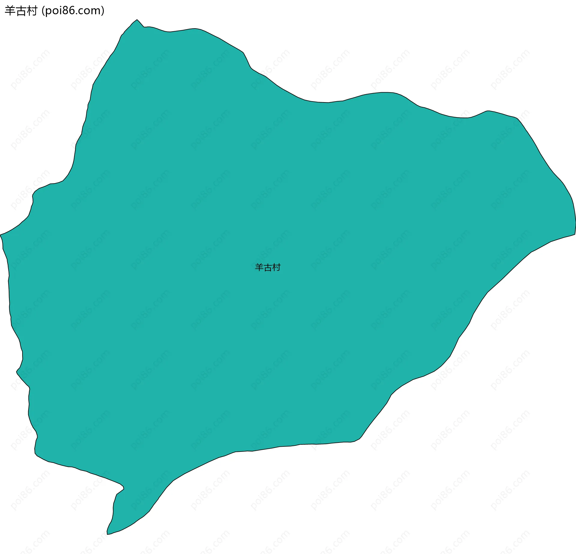 羊古村边界地图