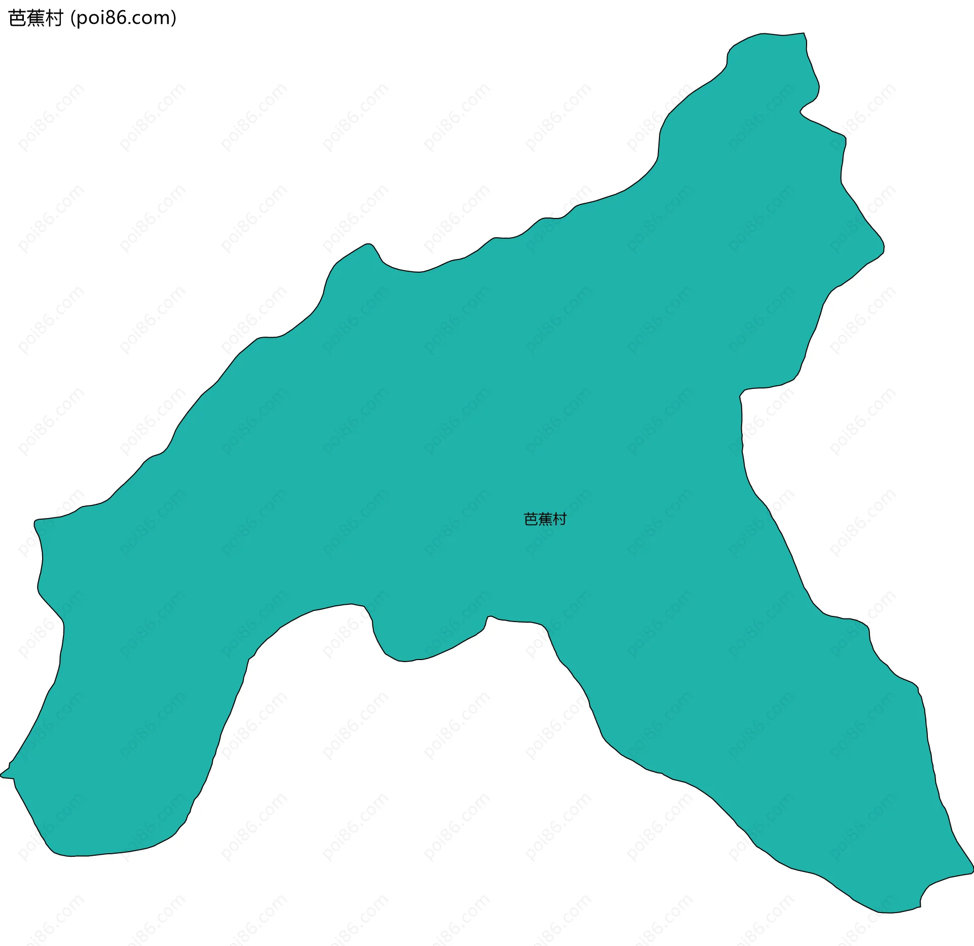 芭蕉村边界地图