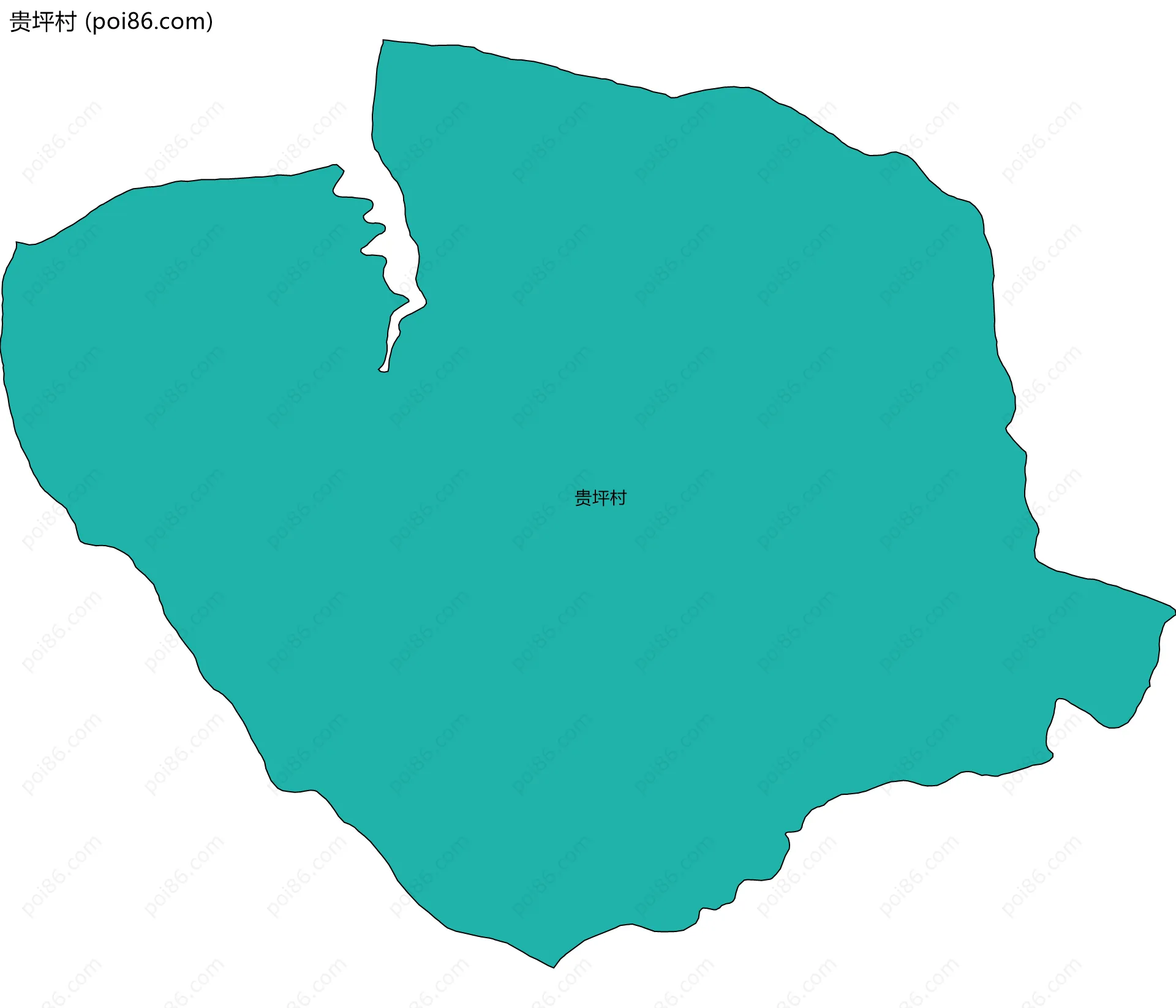 贵坪村边界地图