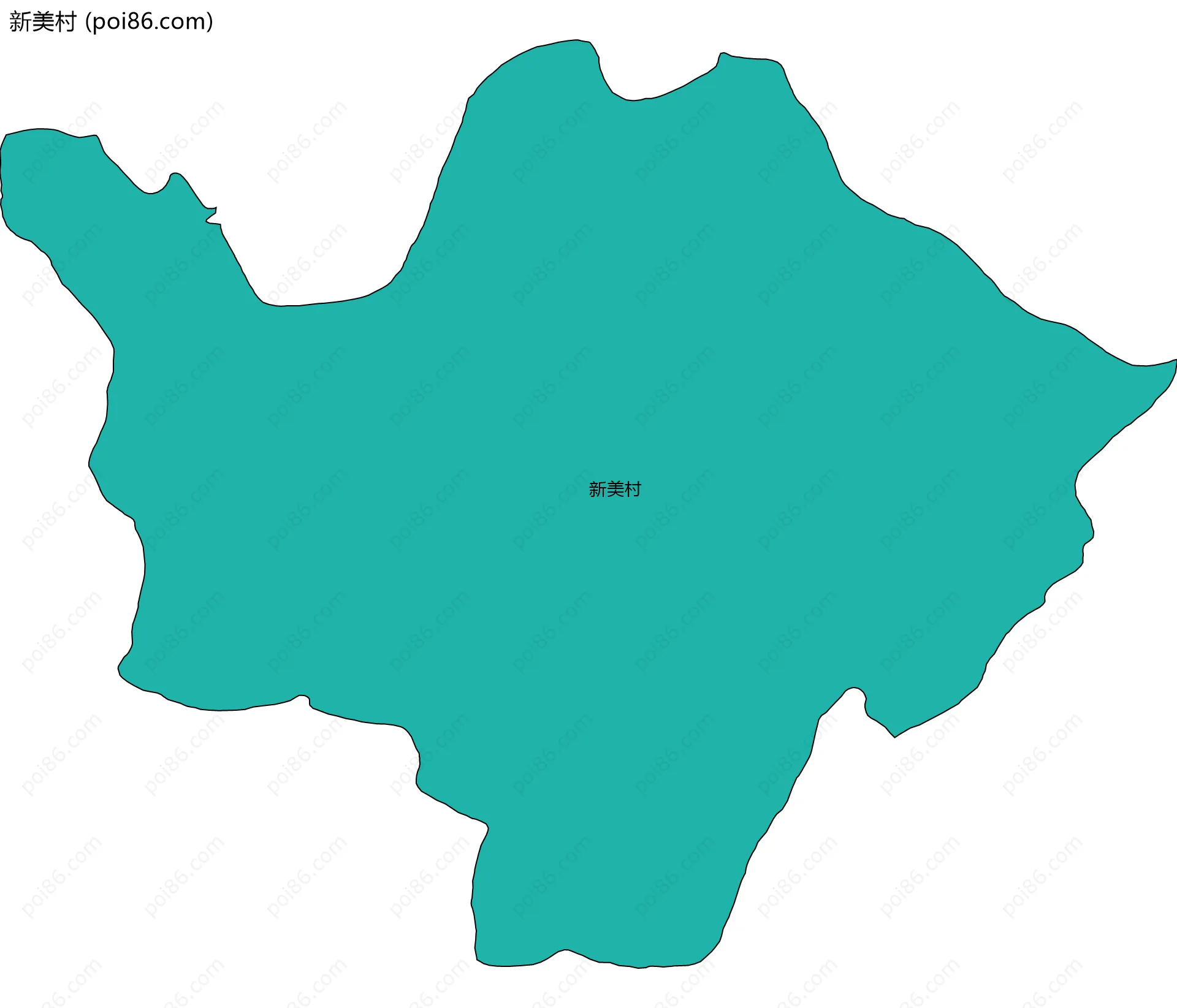 新美村边界地图