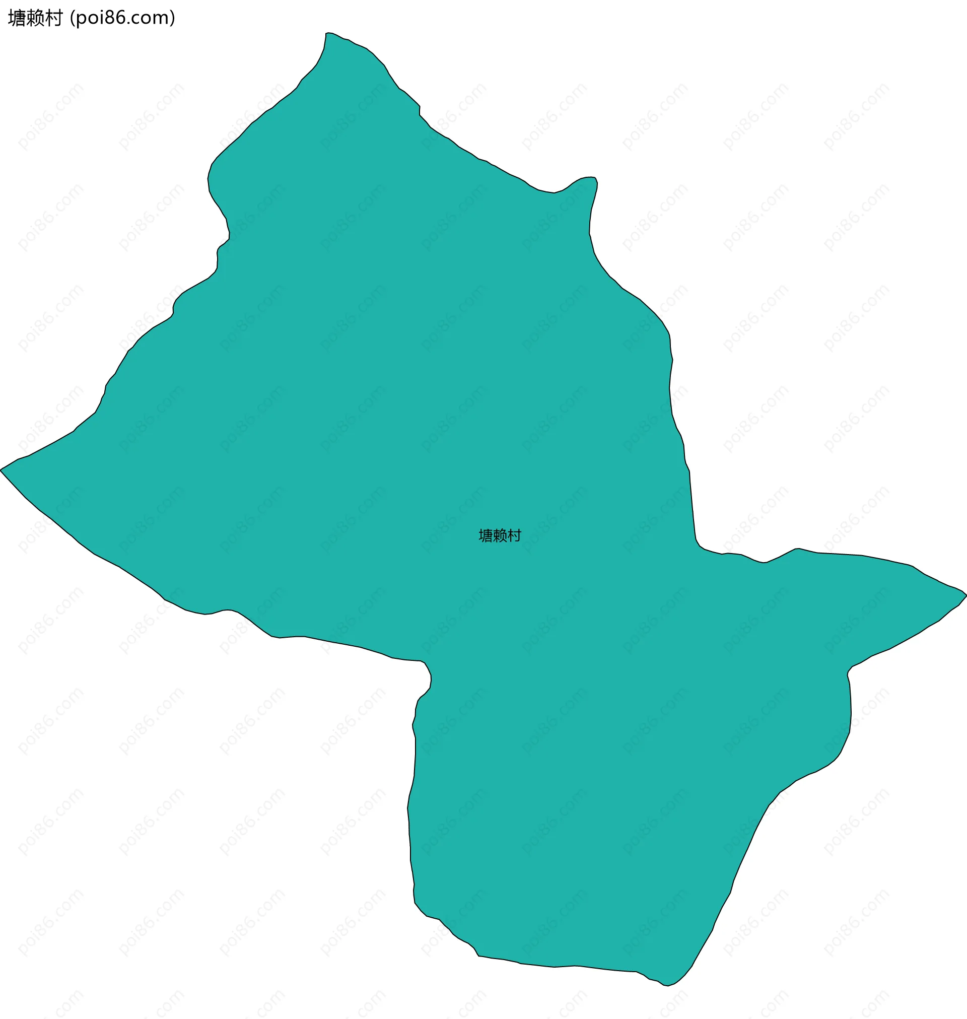 塘赖村边界地图