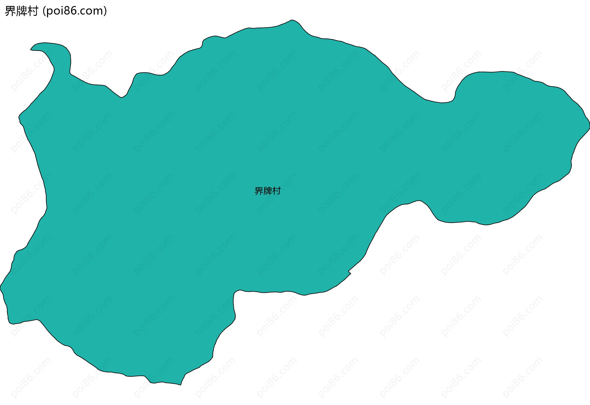 界牌村边界地图