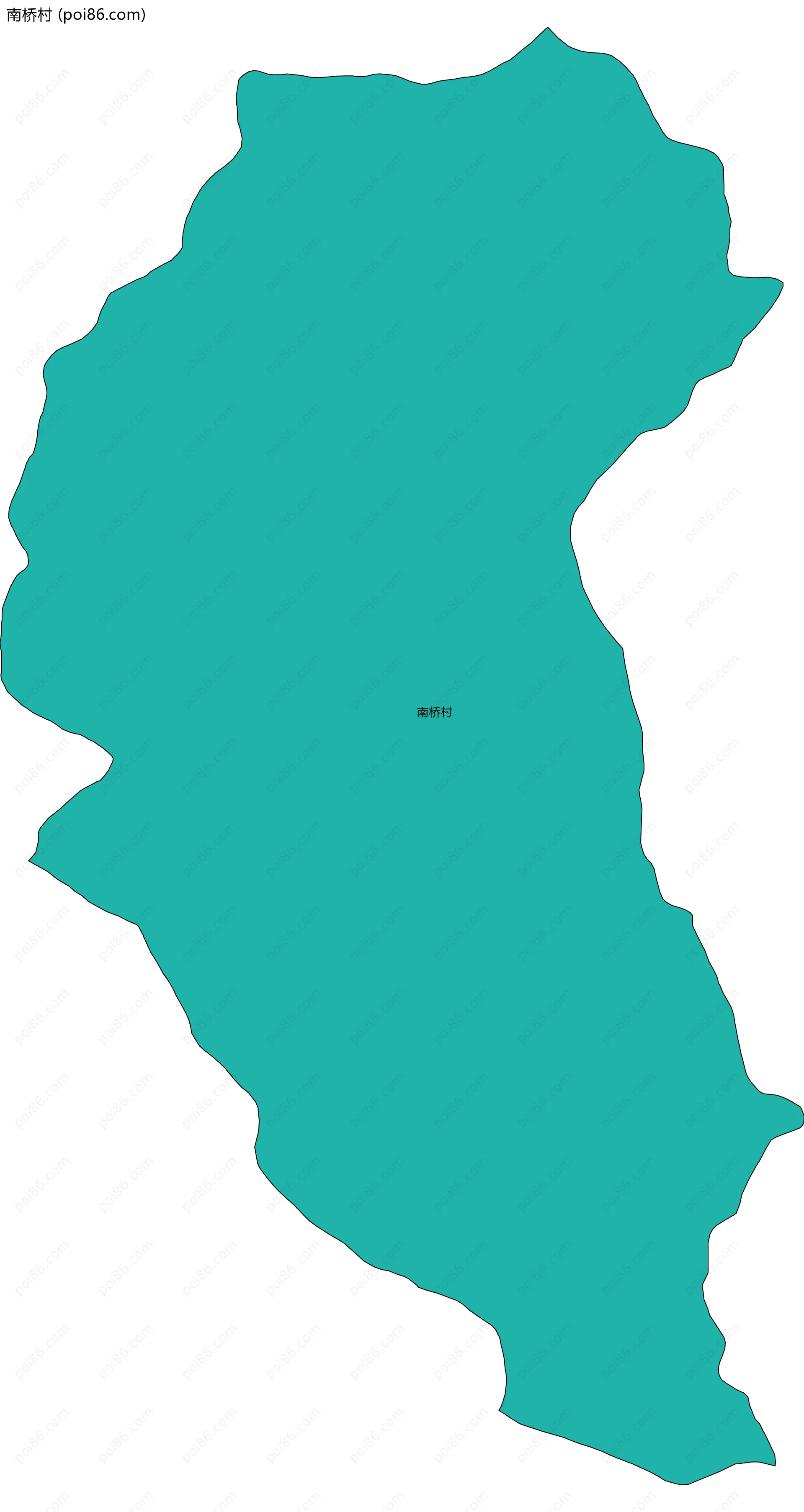 南桥村边界地图