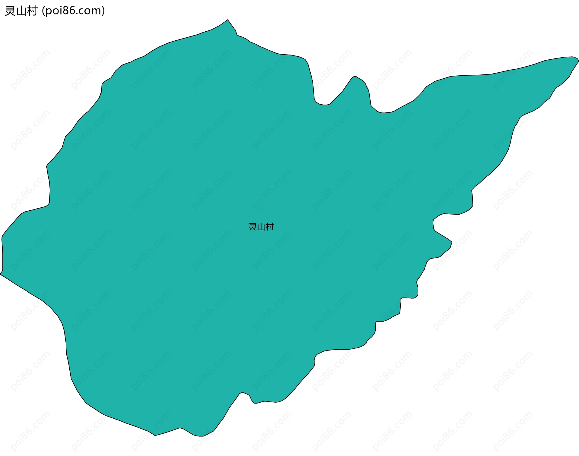 灵山村边界地图