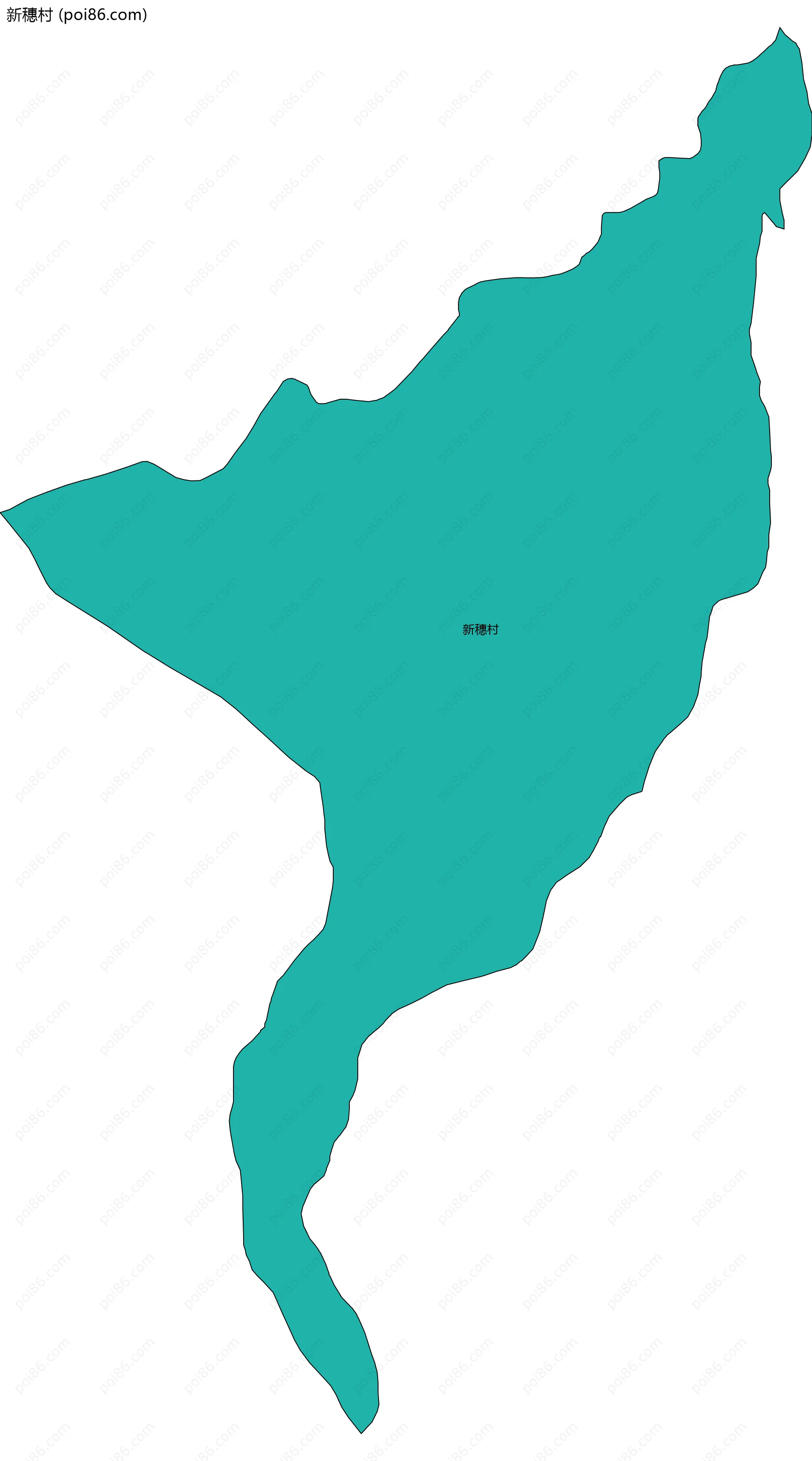 新穗村边界地图