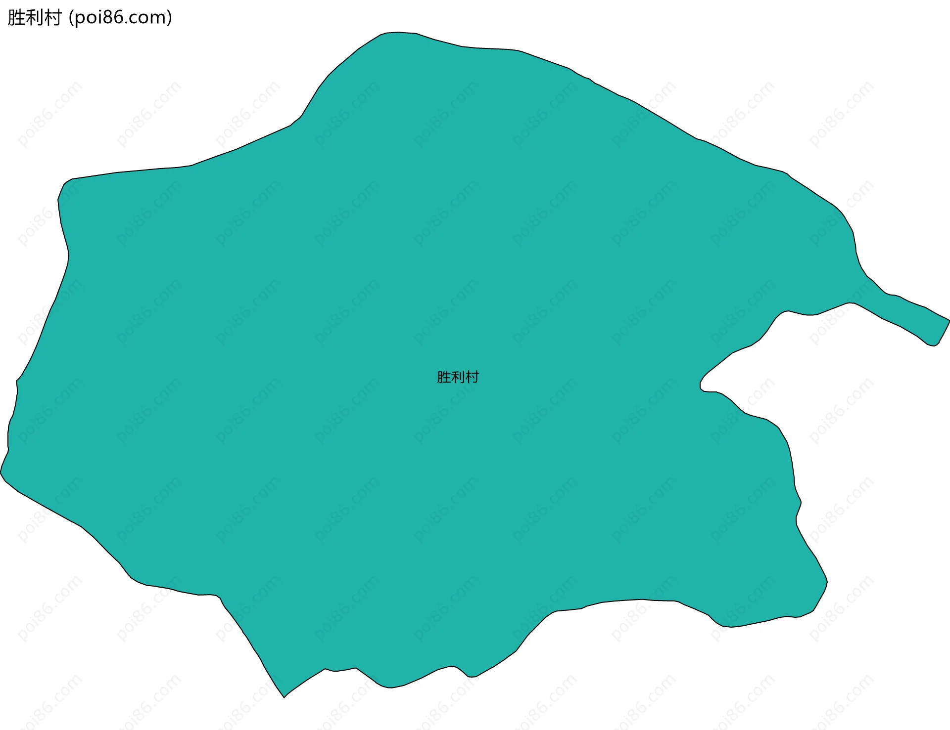 胜利村边界地图