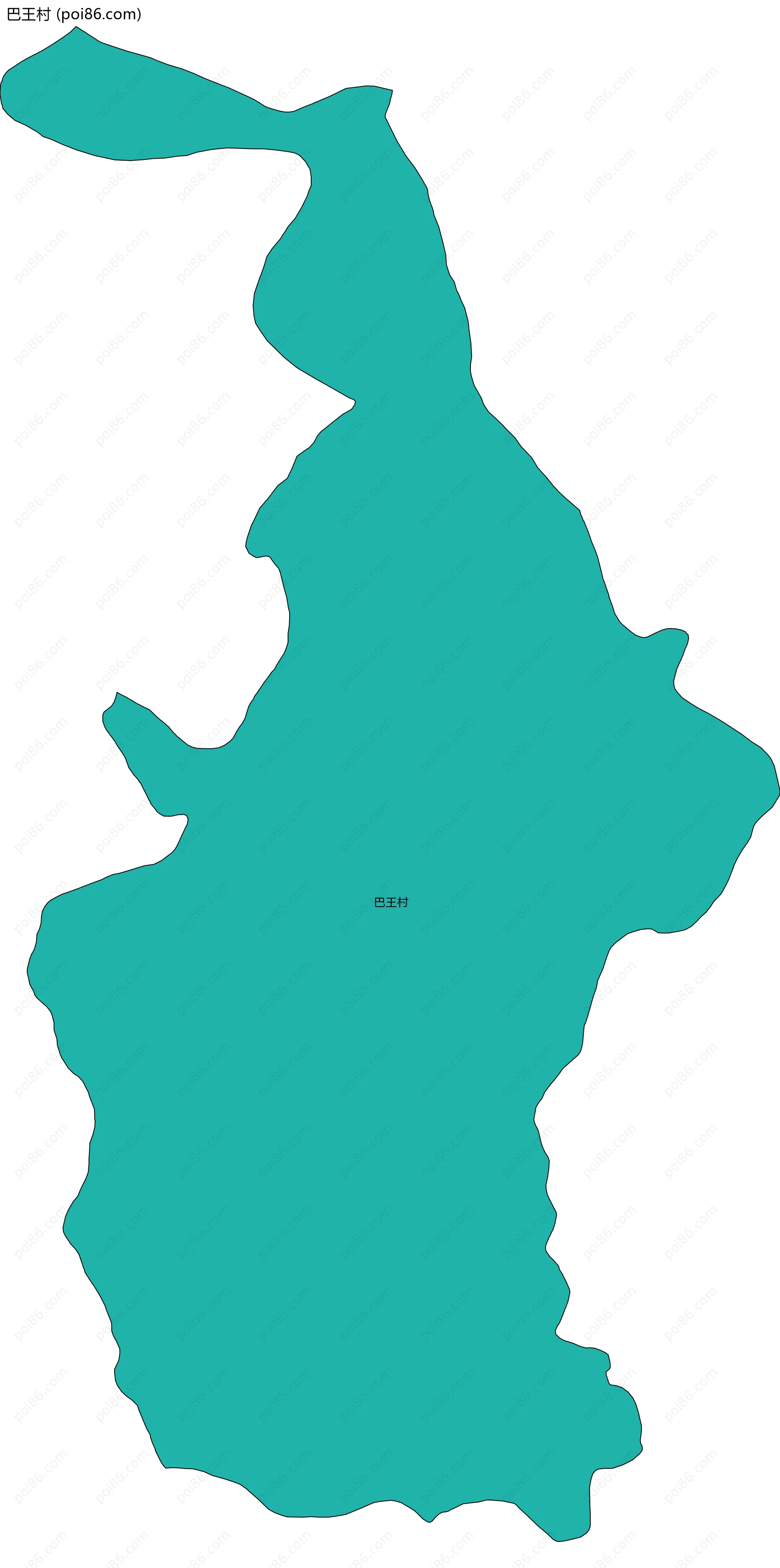 巴王村边界地图