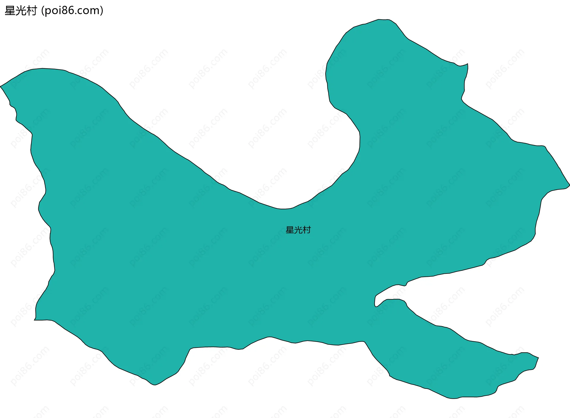 星光村边界地图