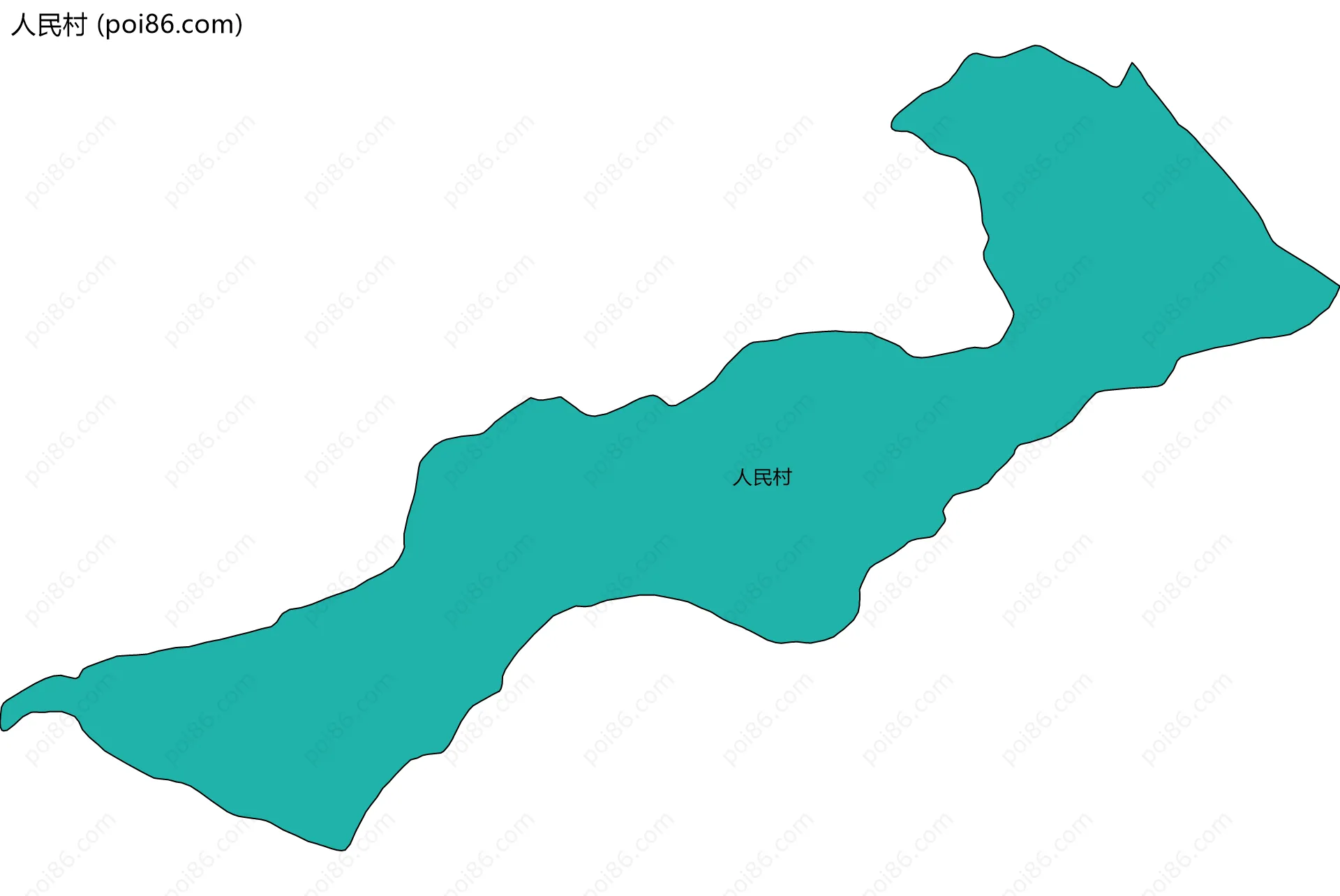 人民村边界地图
