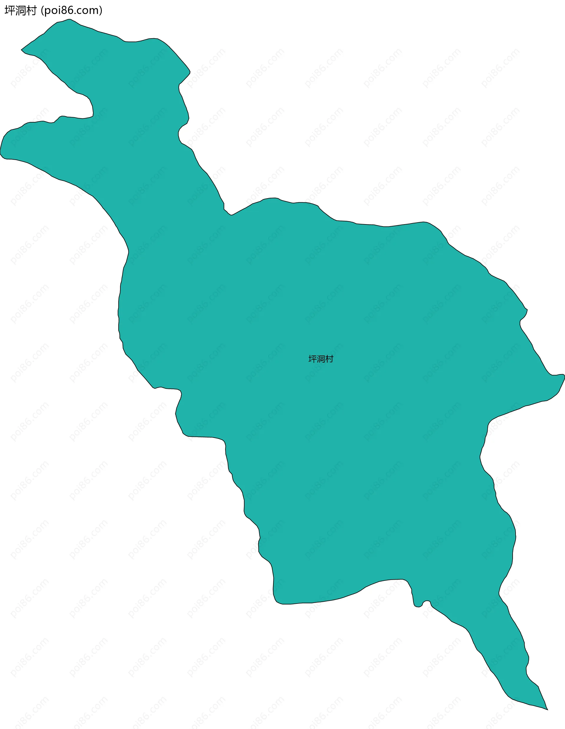 坪洞村边界地图