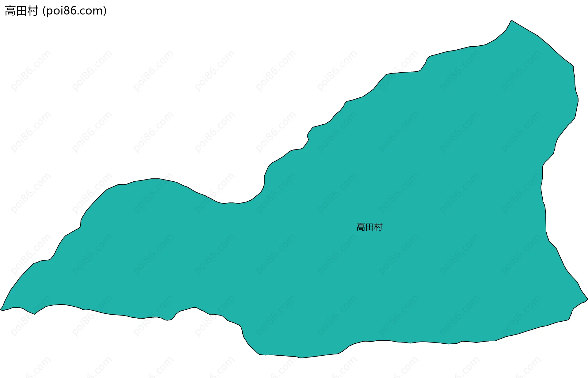 高田村边界地图
