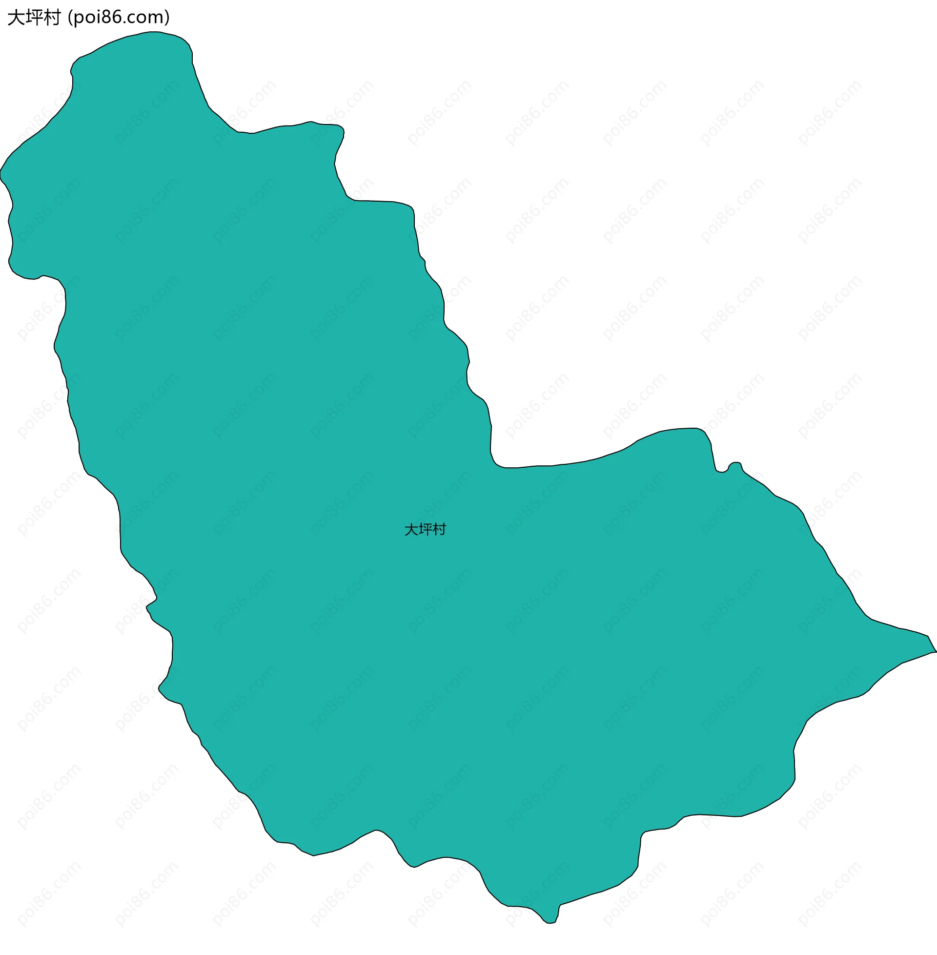 大坪村边界地图