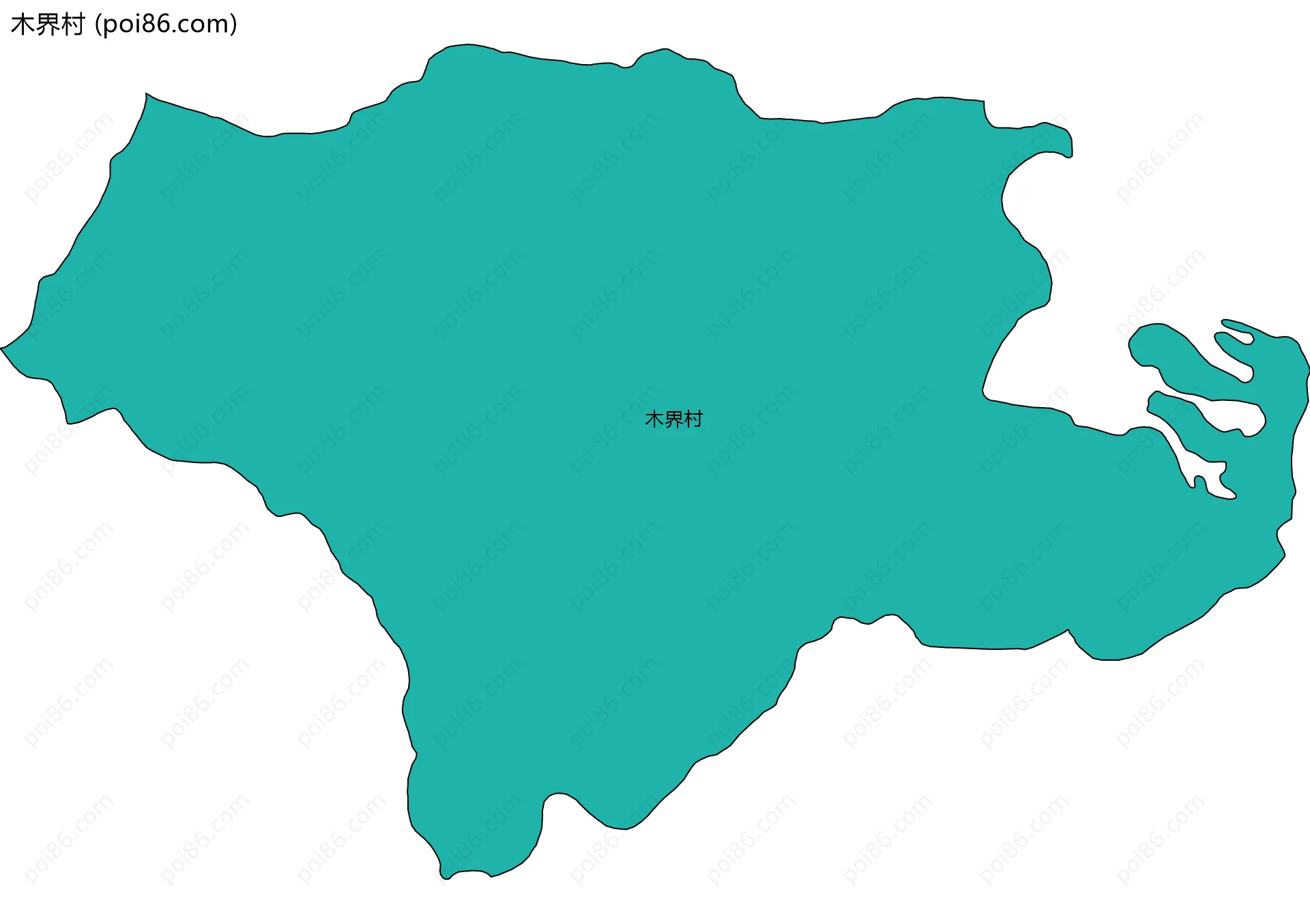 木界村边界地图