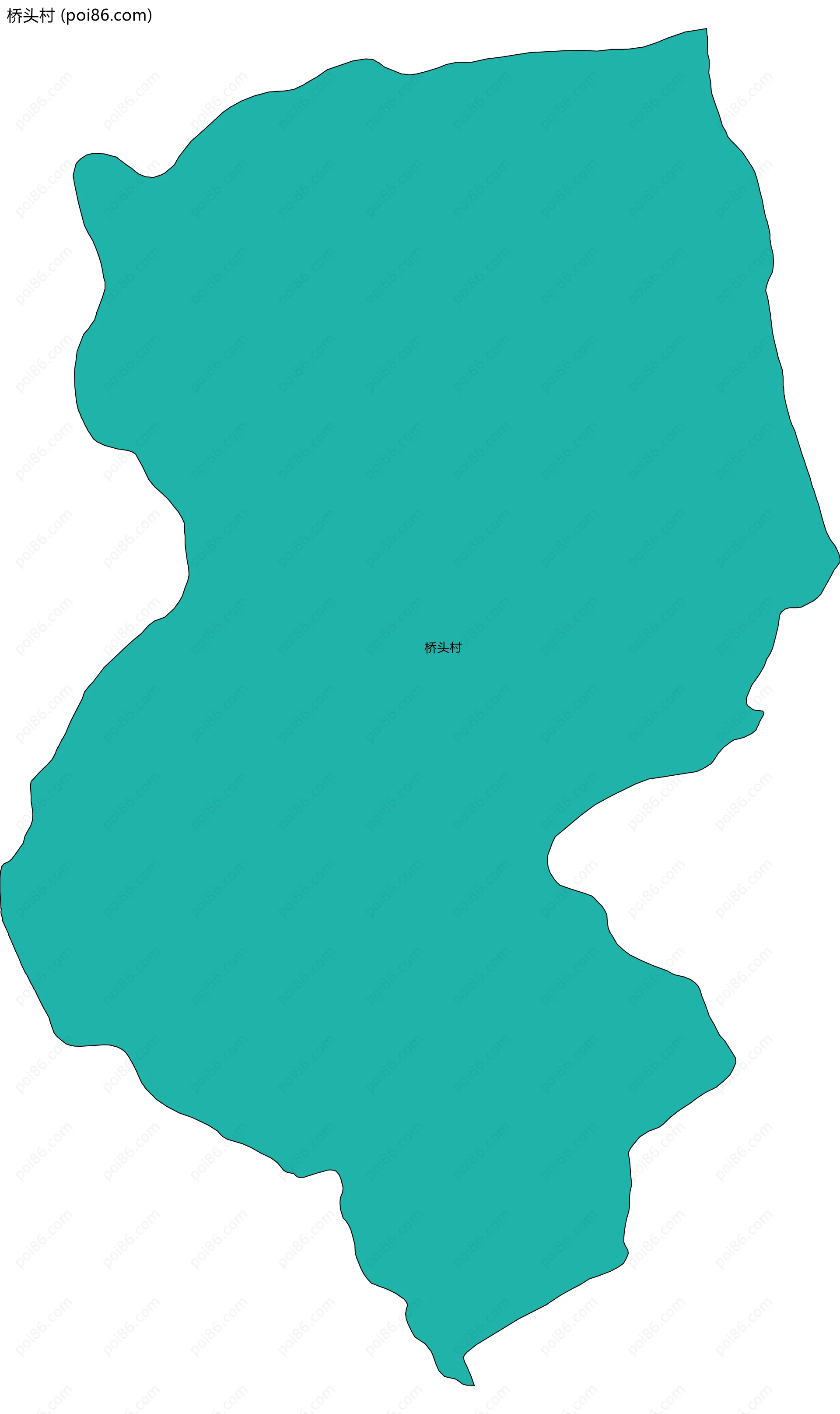 桥头村边界地图