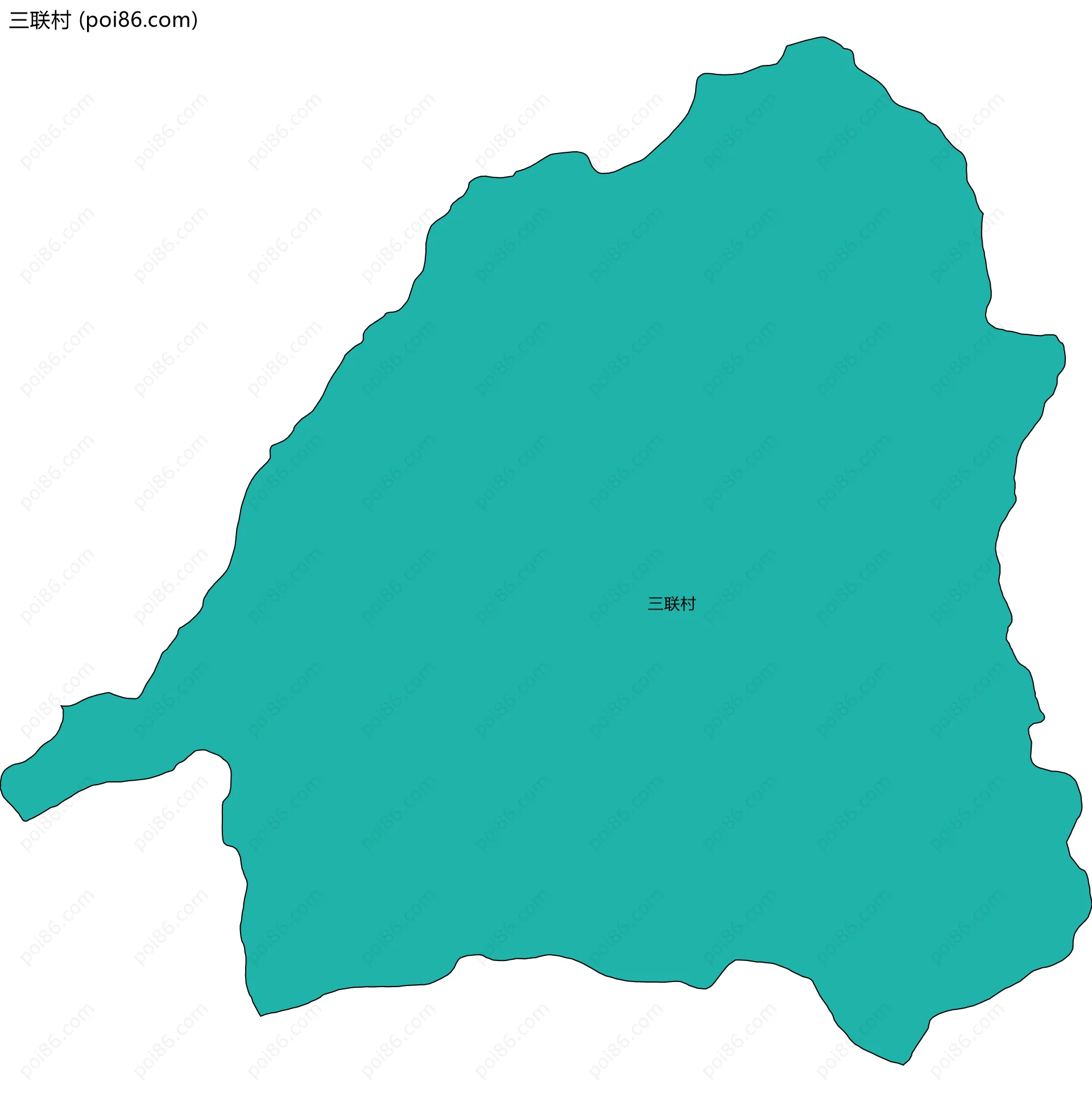三联村边界地图
