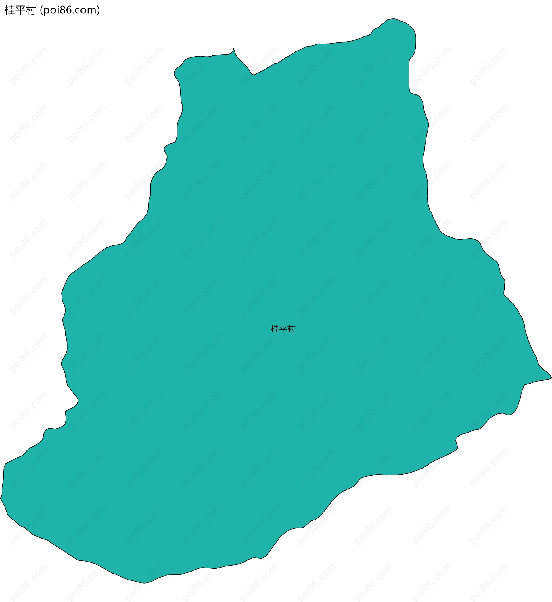 桂平村边界地图