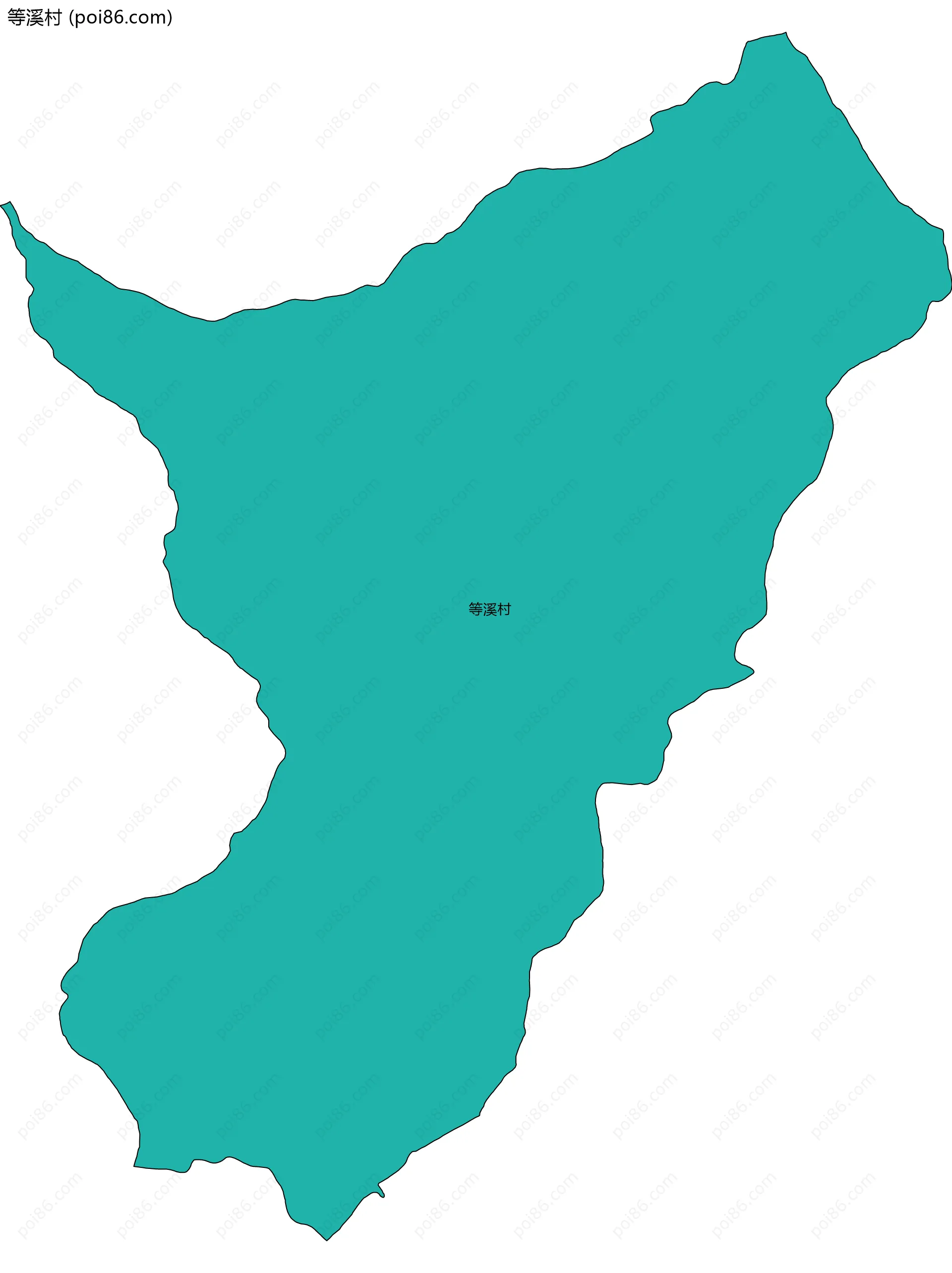 等溪村边界地图