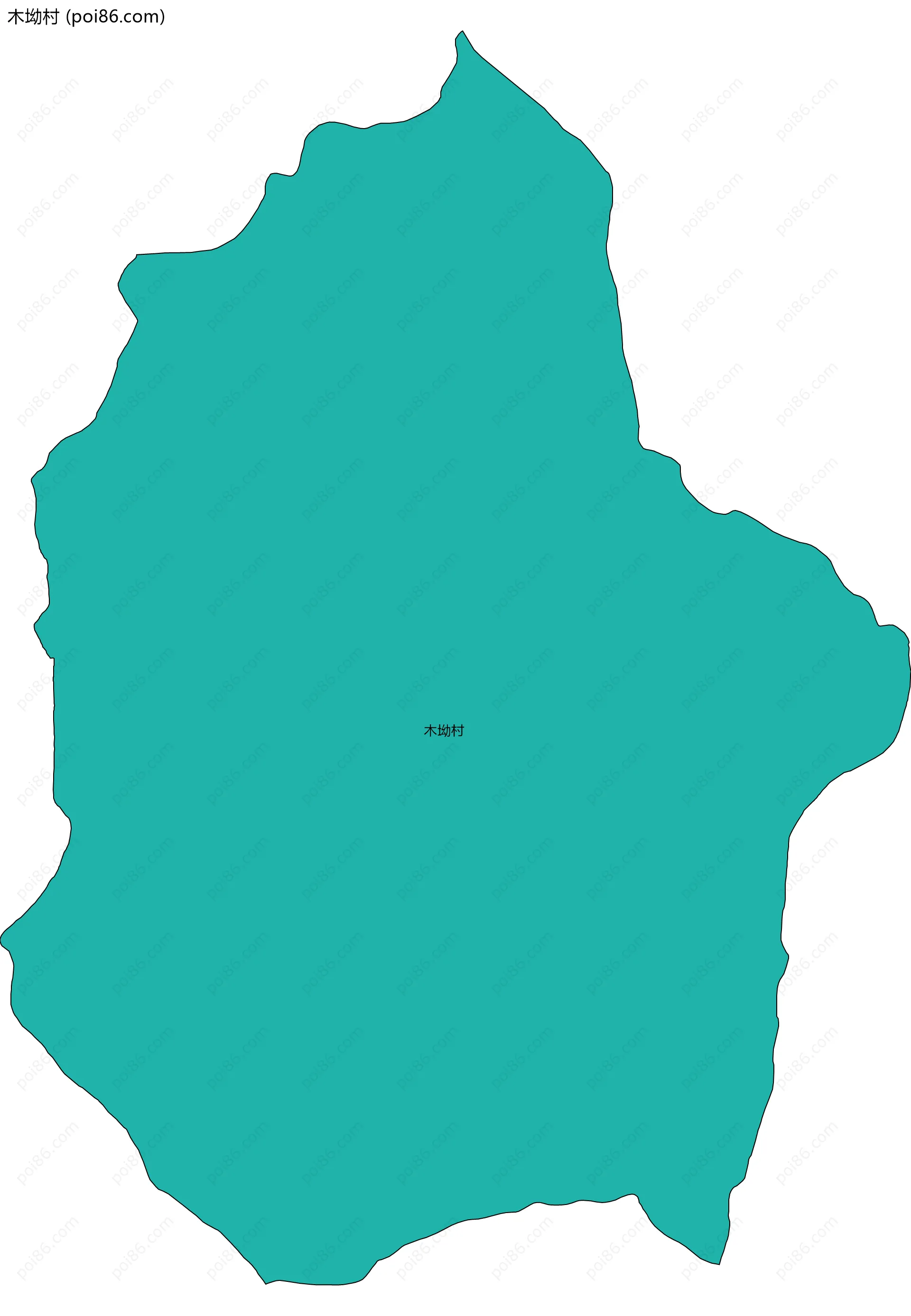 木坳村边界地图