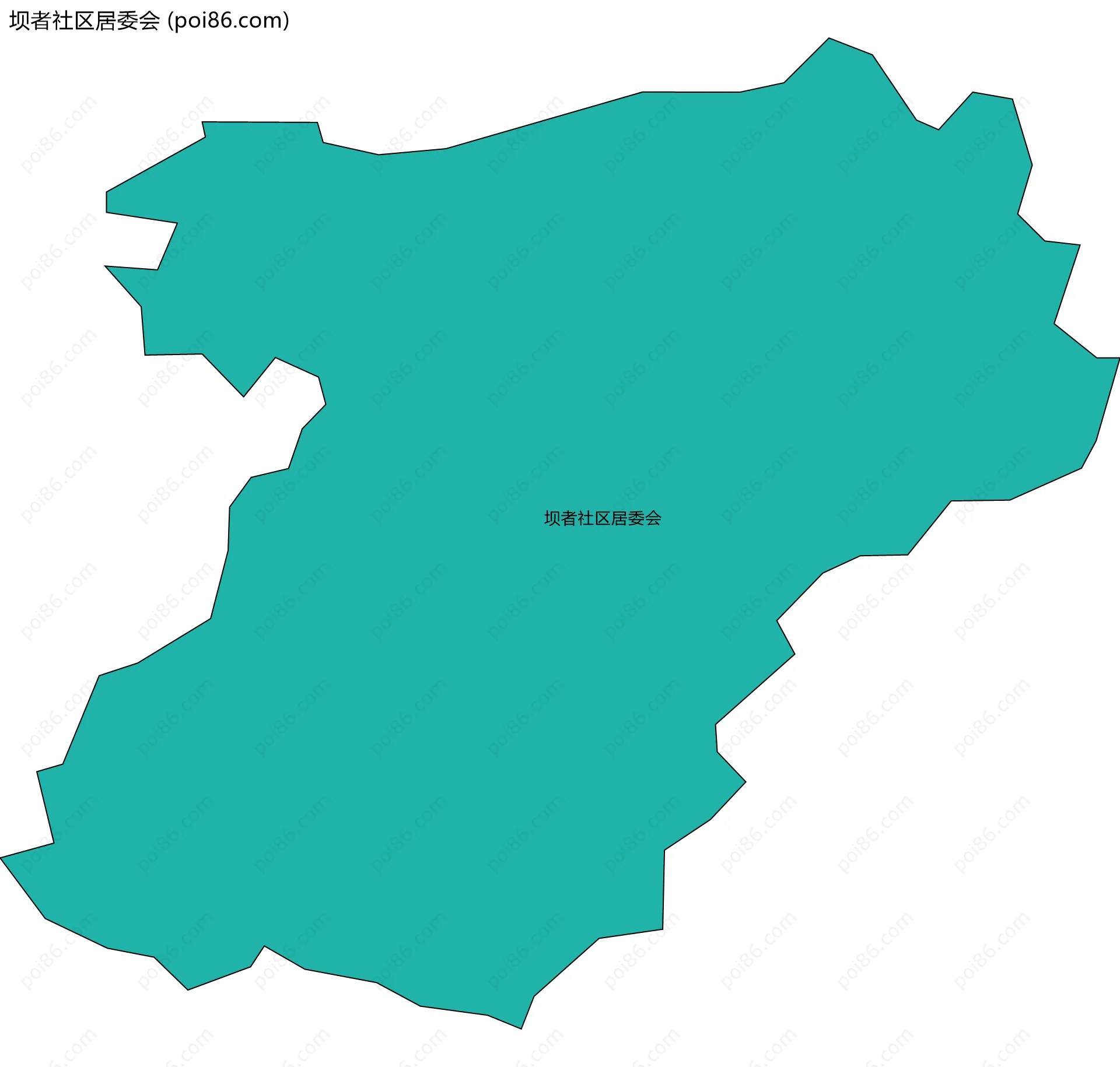 坝者社区居委会边界地图