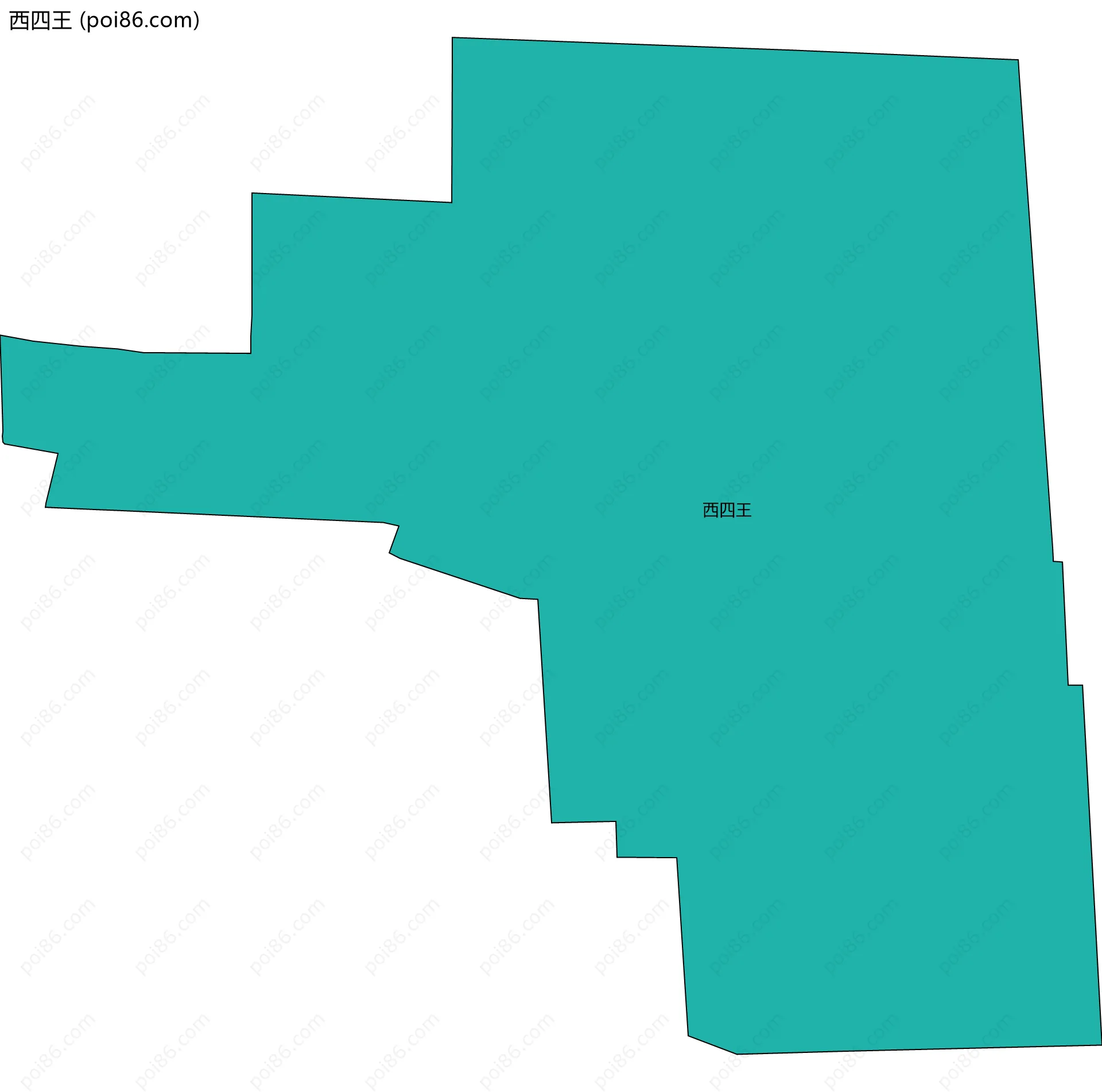 西四王边界地图
