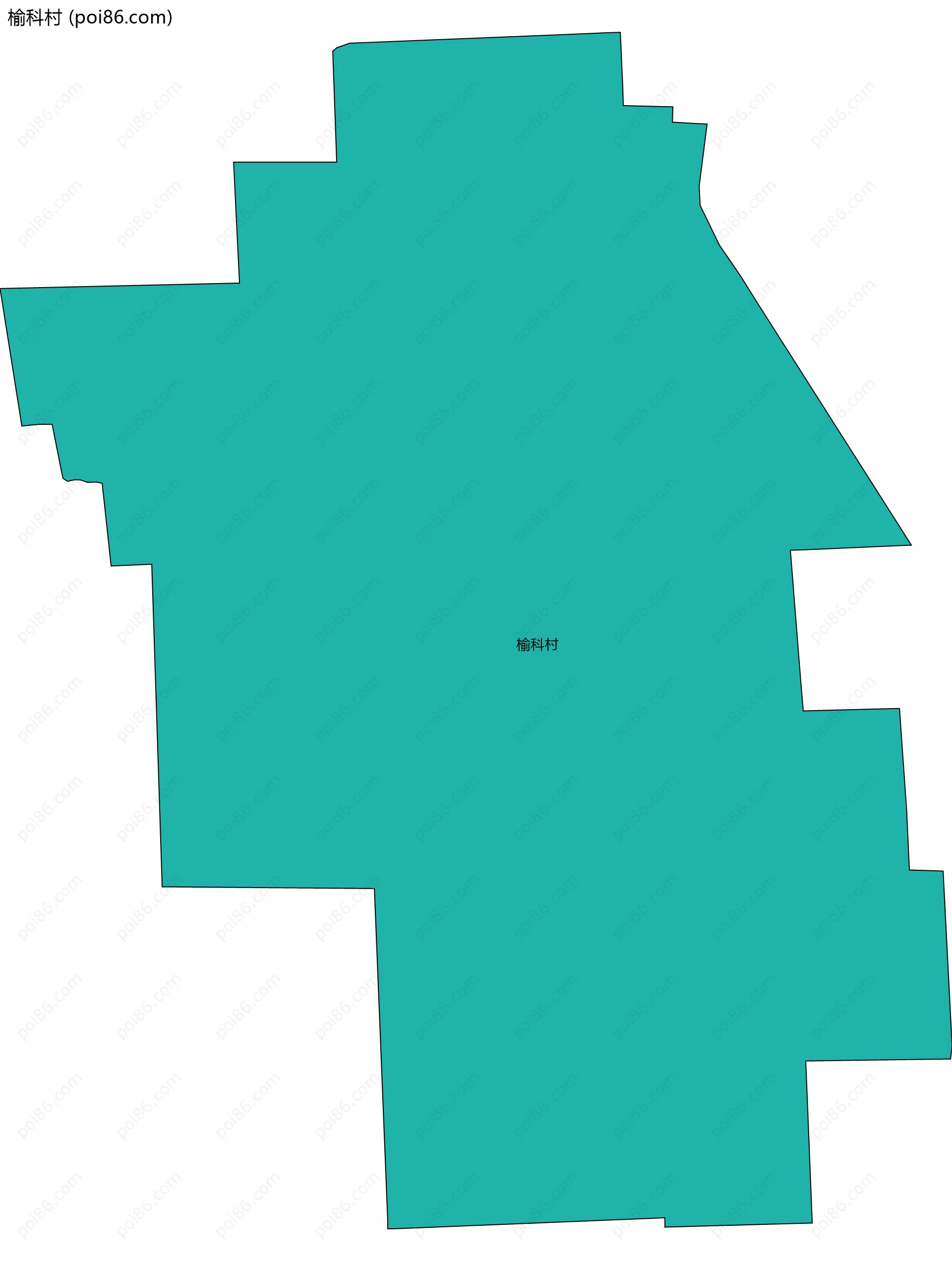 榆科村边界地图