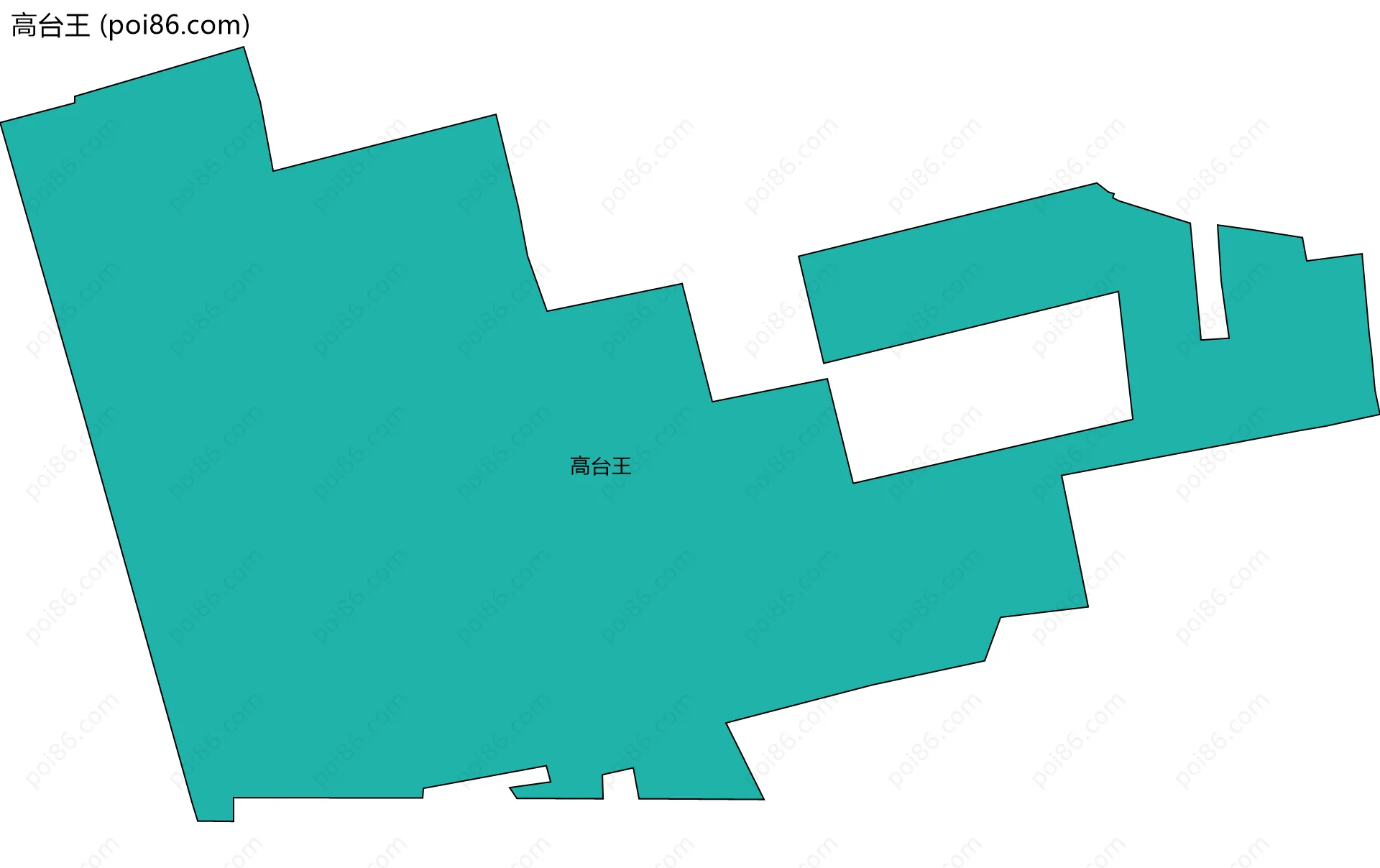 高台王边界地图