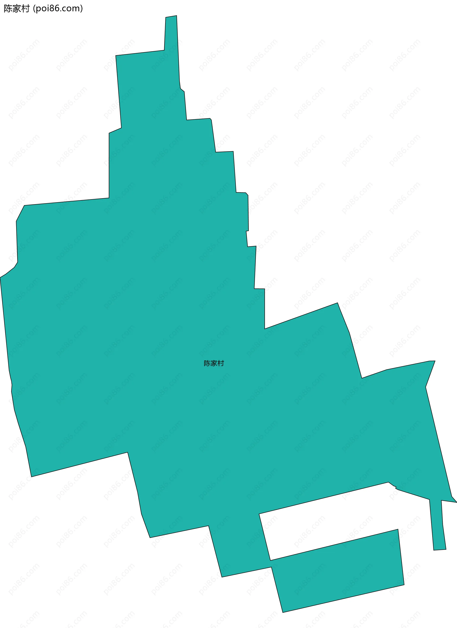 陈家村边界地图