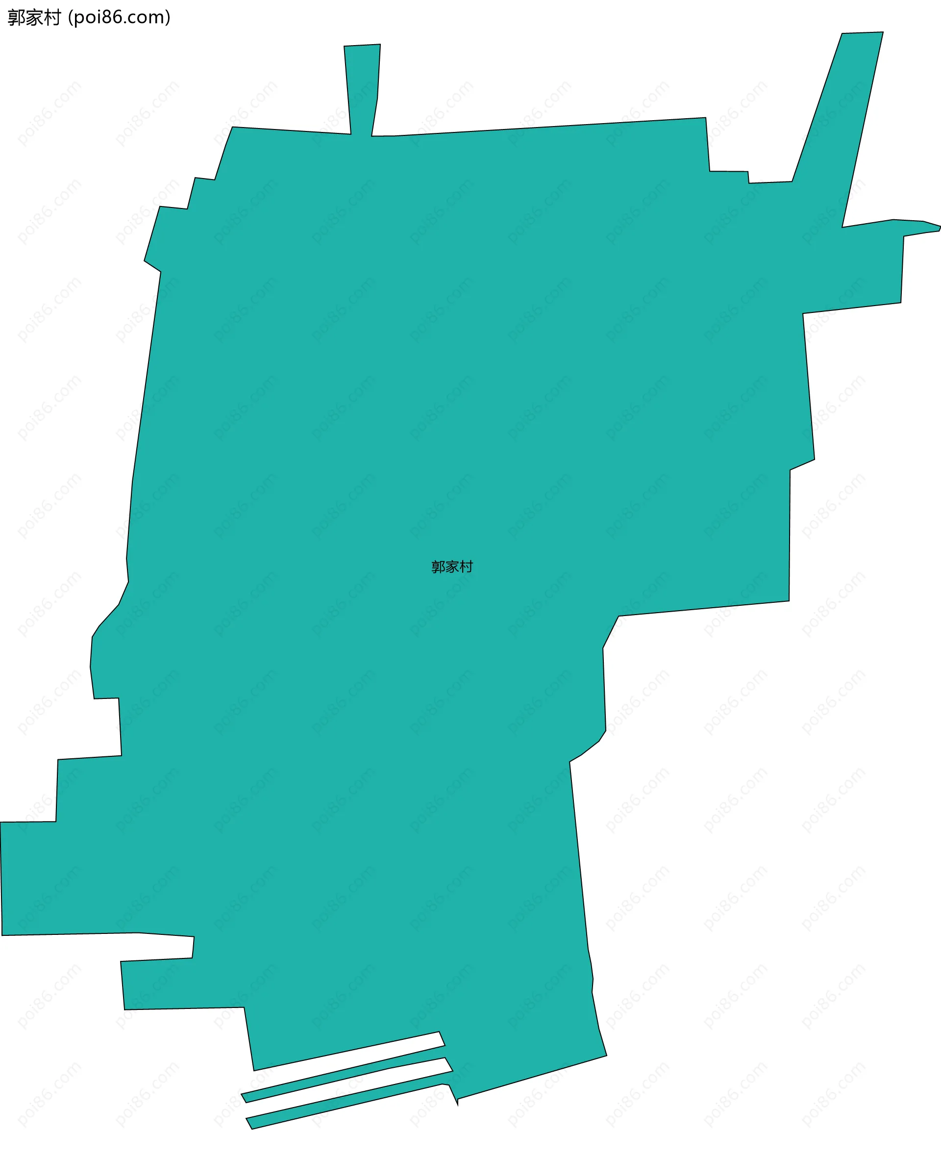 郭家村边界地图