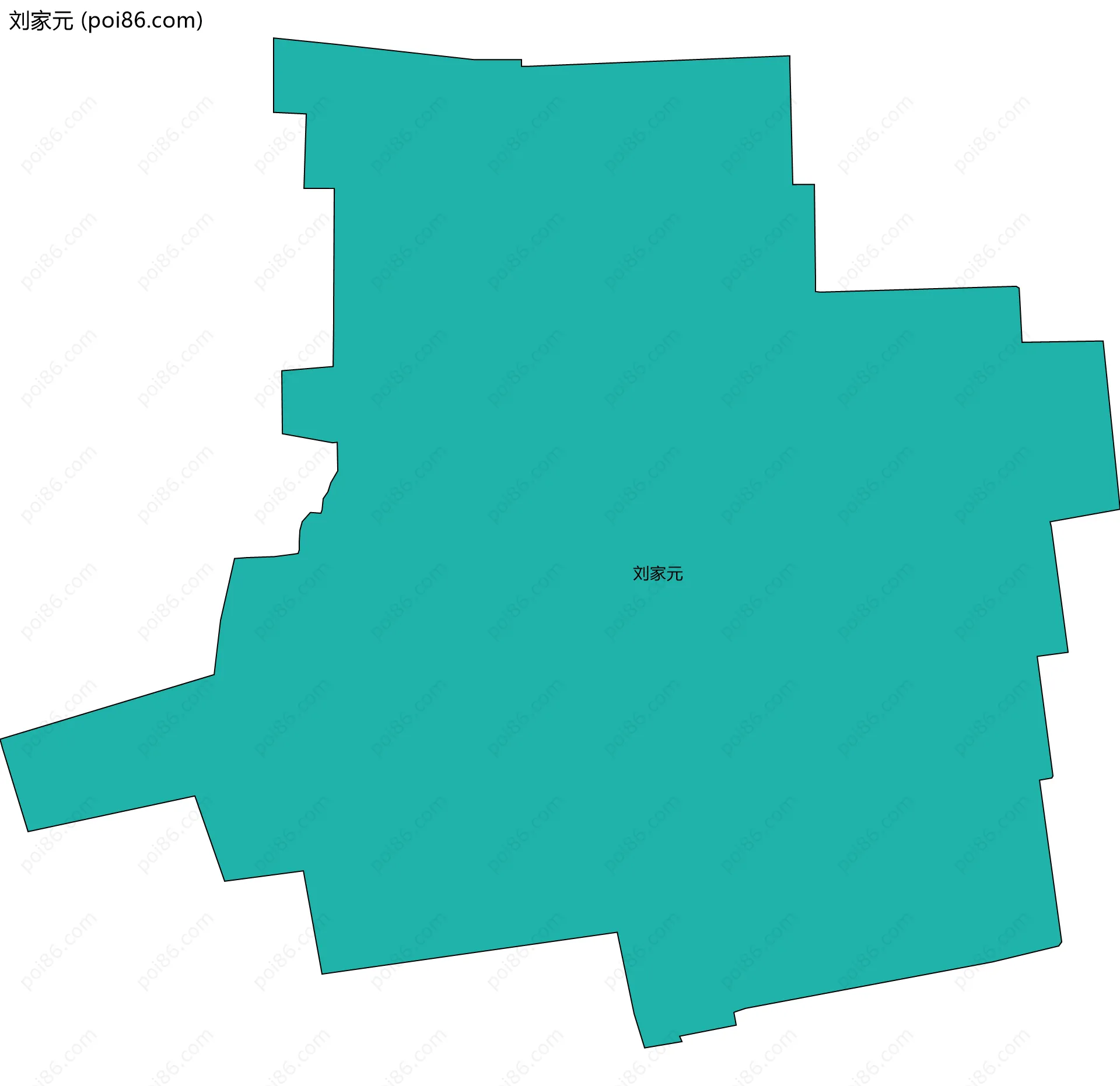 刘家元边界地图
