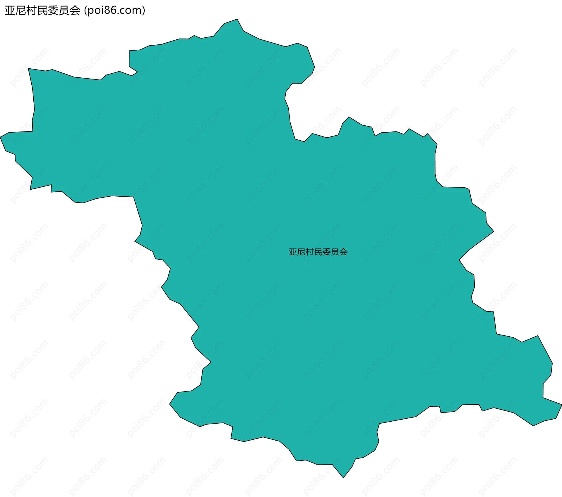 亚尼村民委员会边界地图