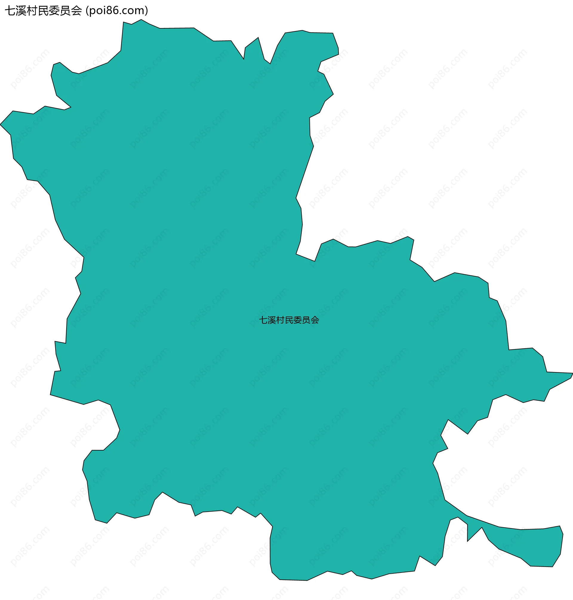 七溪村民委员会边界地图
