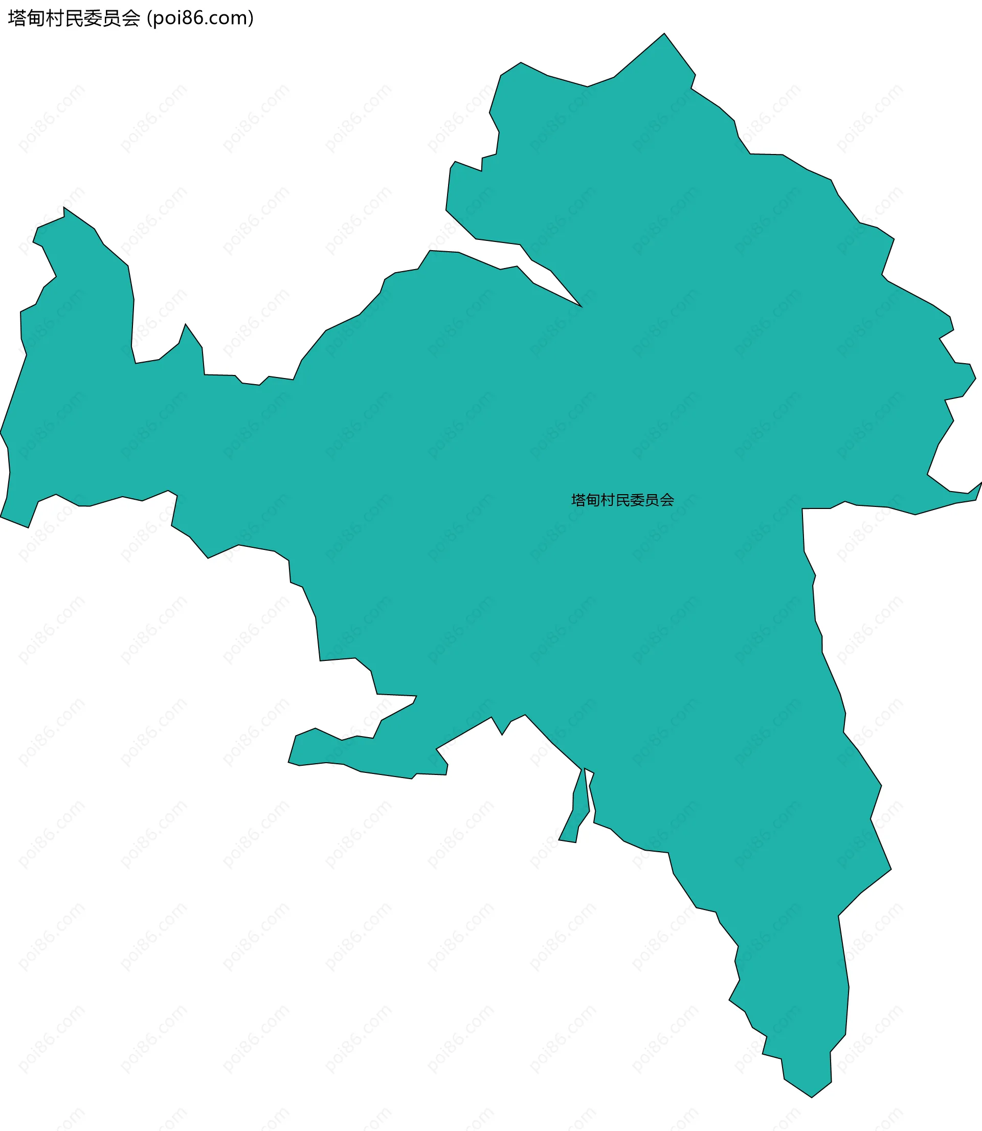 塔甸村民委员会边界地图