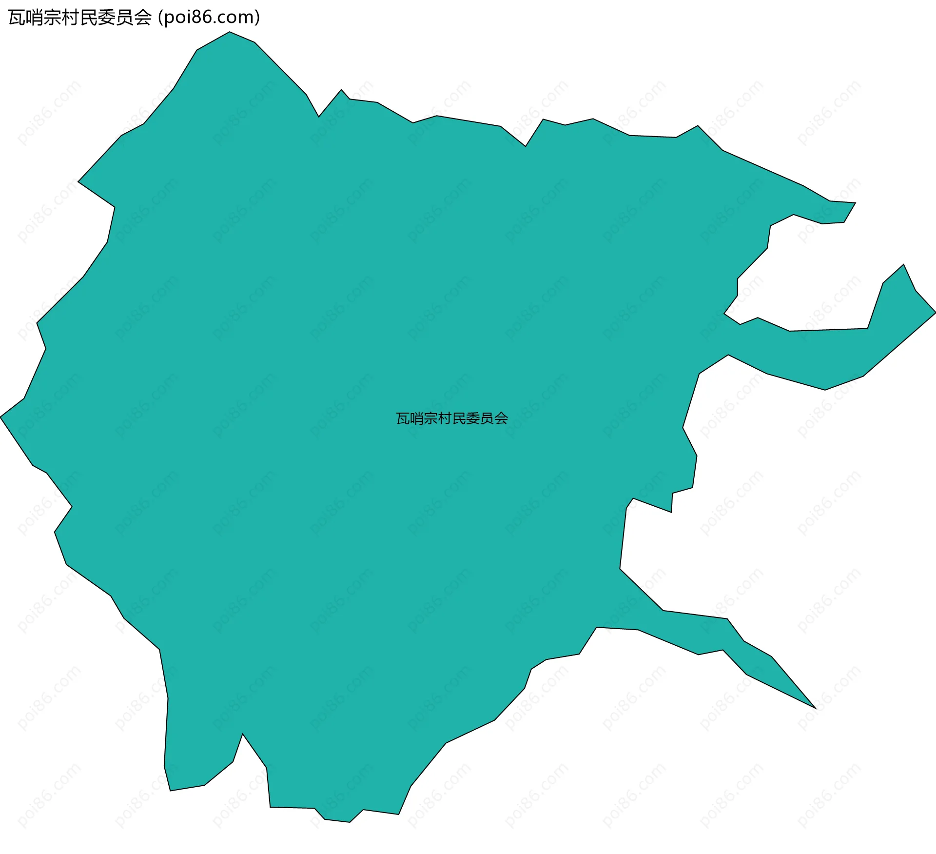 瓦哨宗村民委员会边界地图