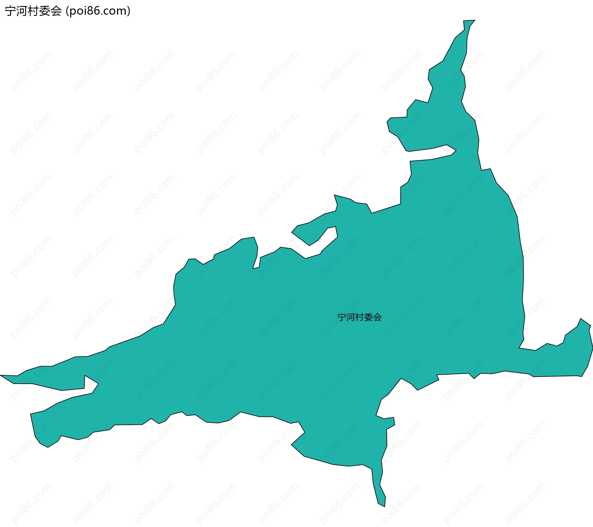 宁河村委会边界地图