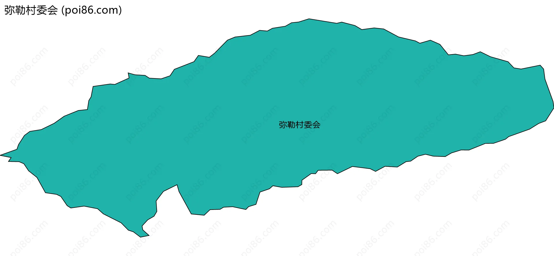 弥勒村委会边界地图