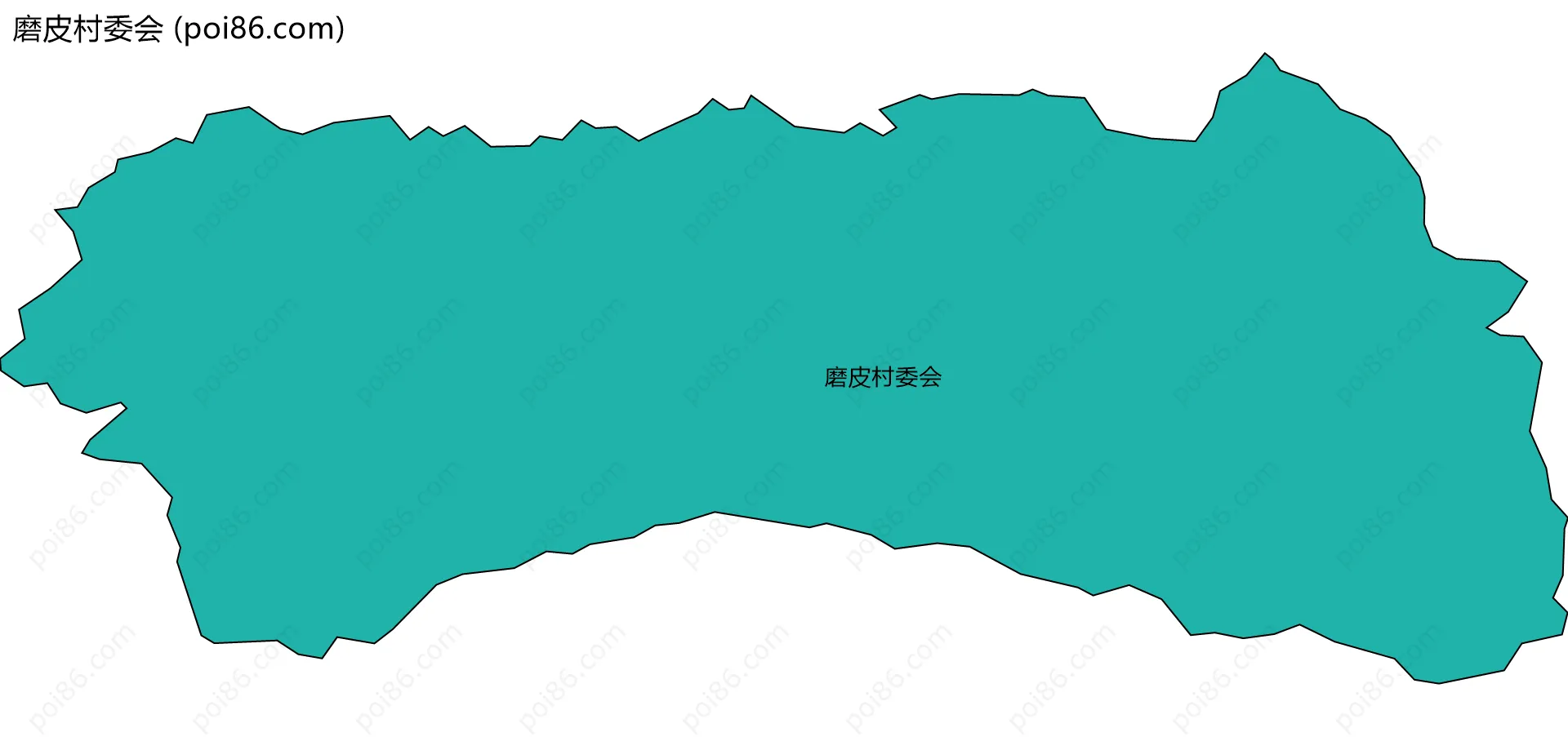 磨皮村委会边界地图