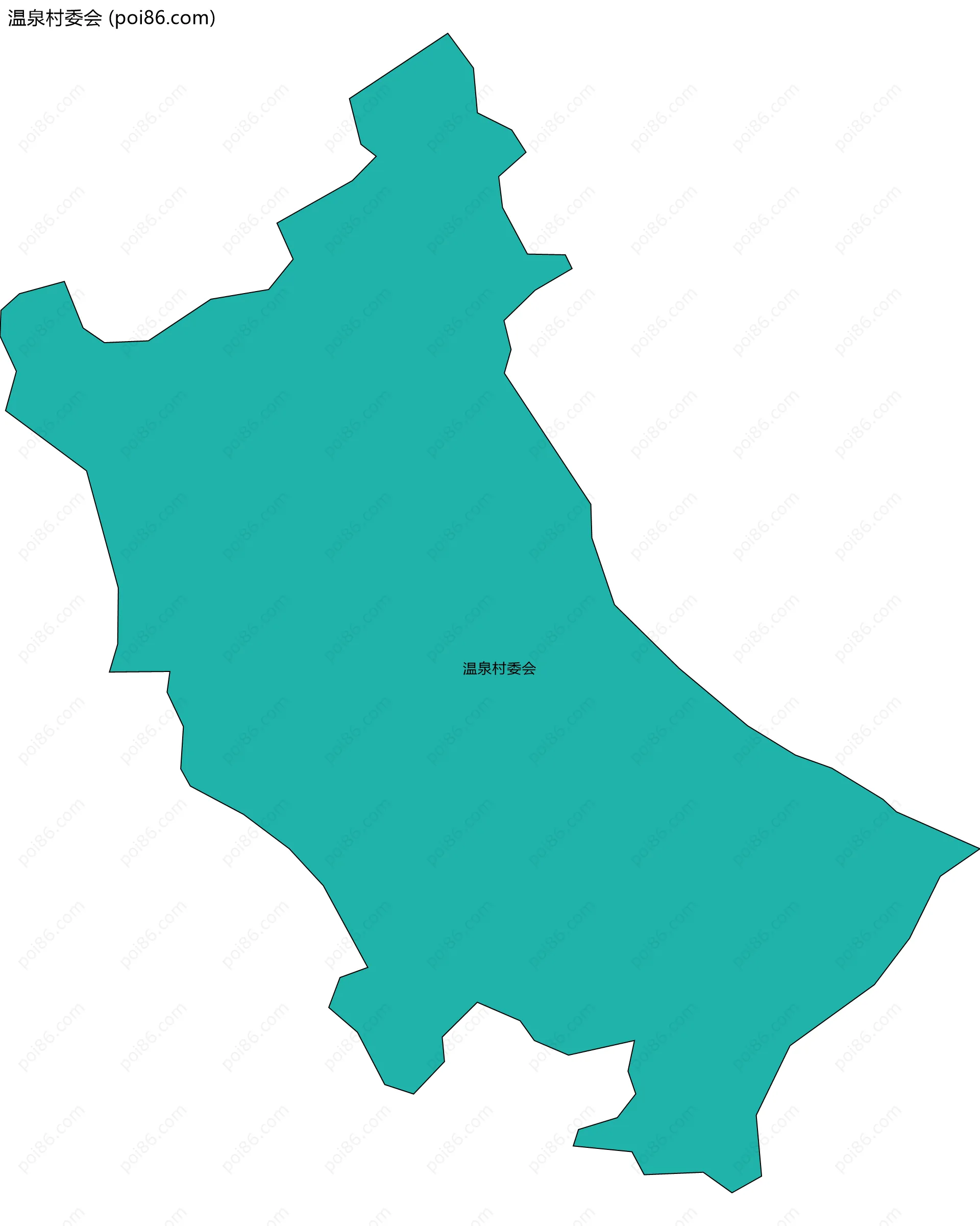 温泉村委会边界地图