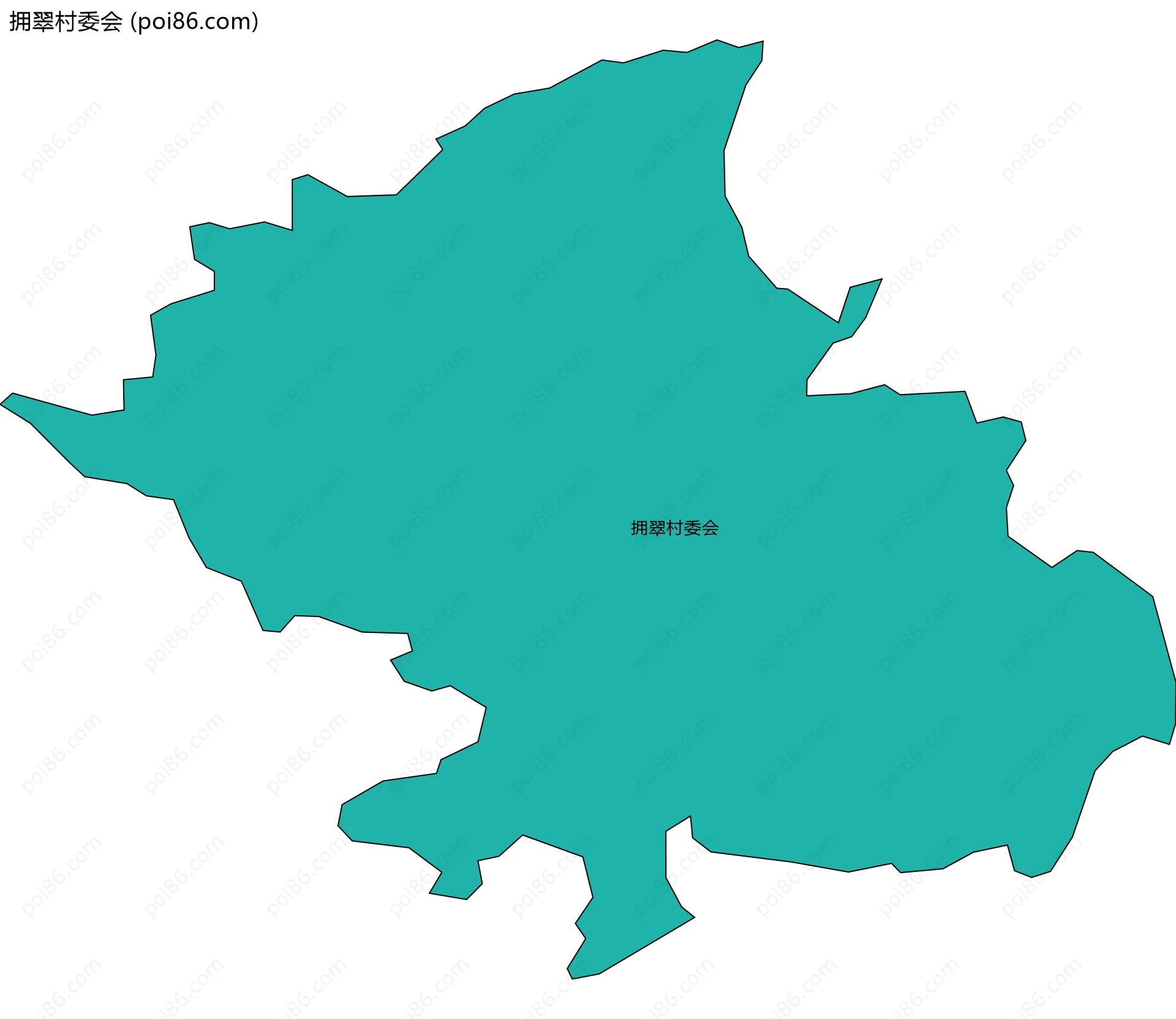拥翠村委会边界地图