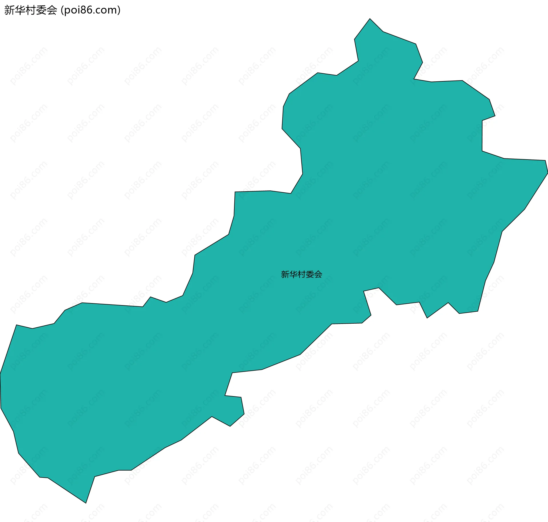 新华村委会边界地图